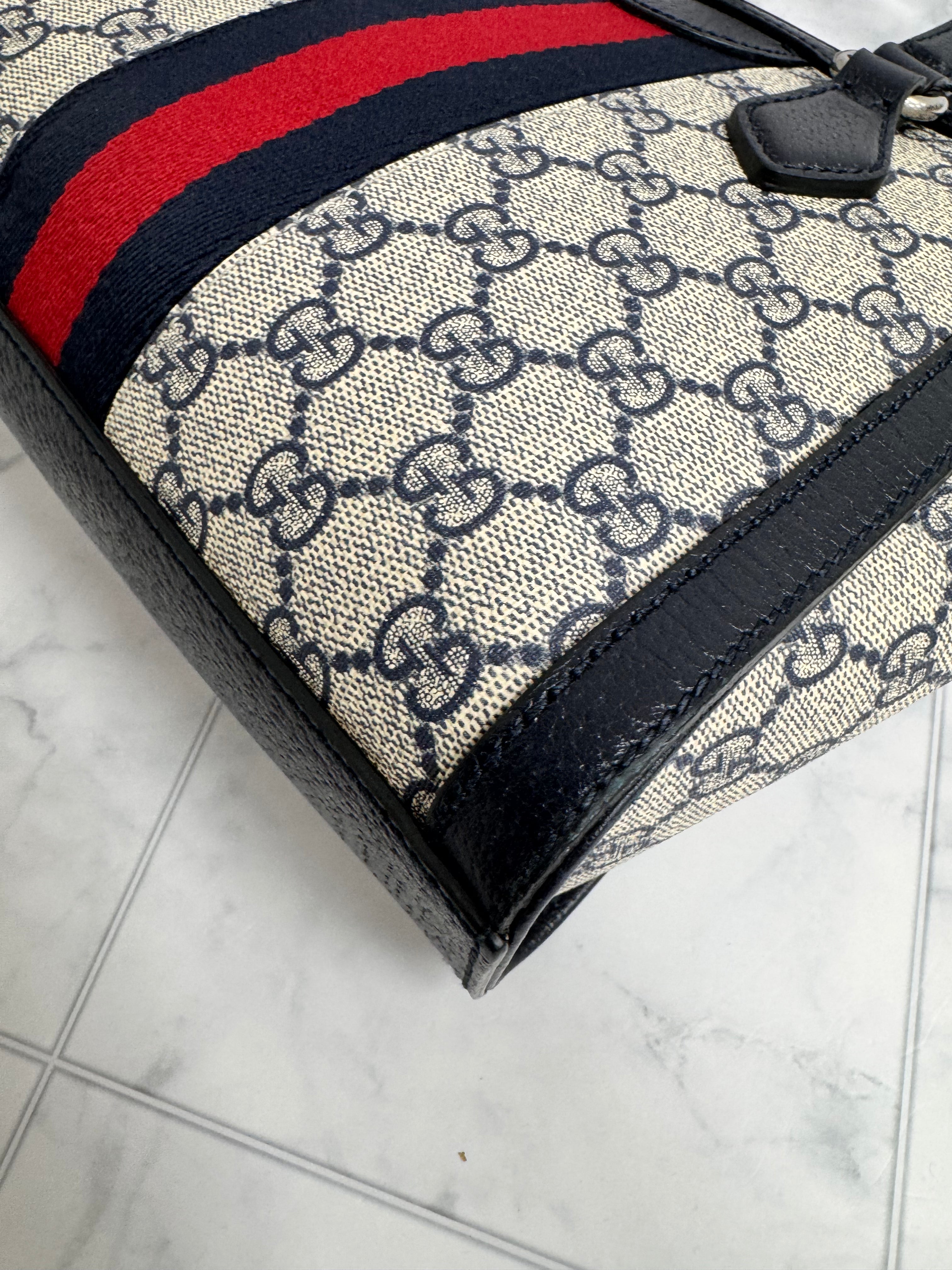 *DONS DROP* Gucci Blue Supreme Canvas & Ophidia Tote Bag