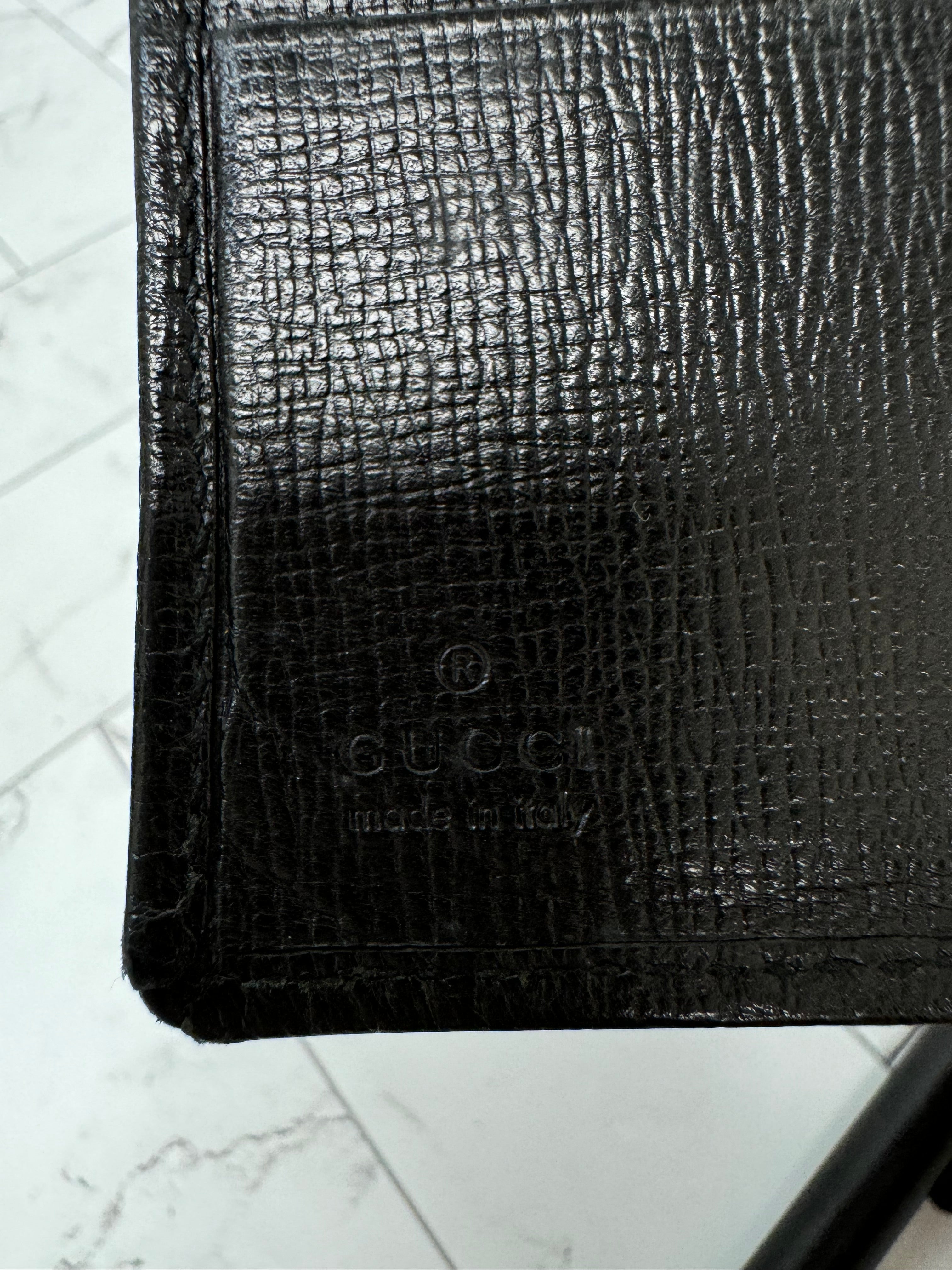 Gucci Black Leather Bifold Wallet