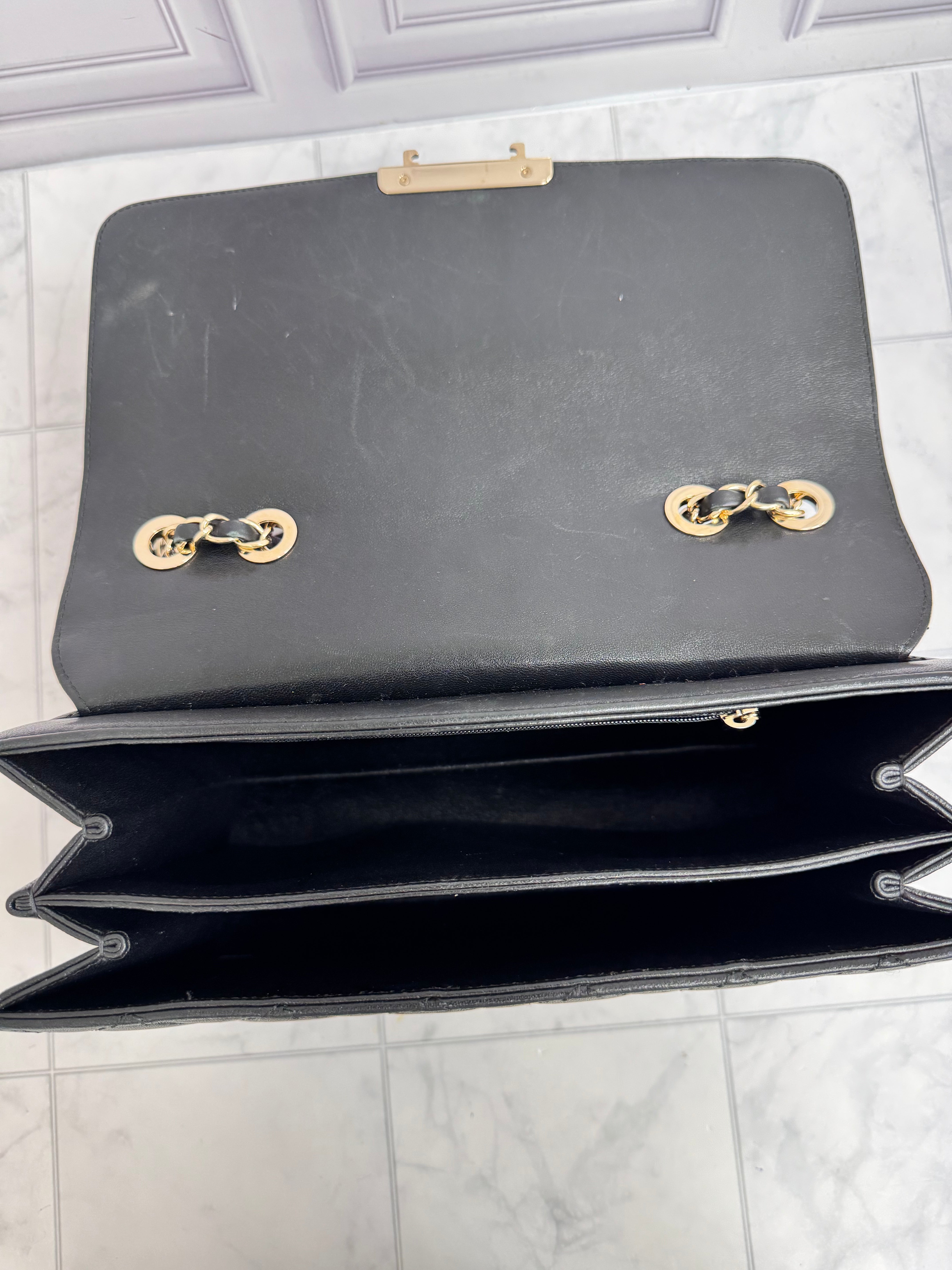 Chanel Black Quilted Leather Medium Beauty Lock Flap Bag