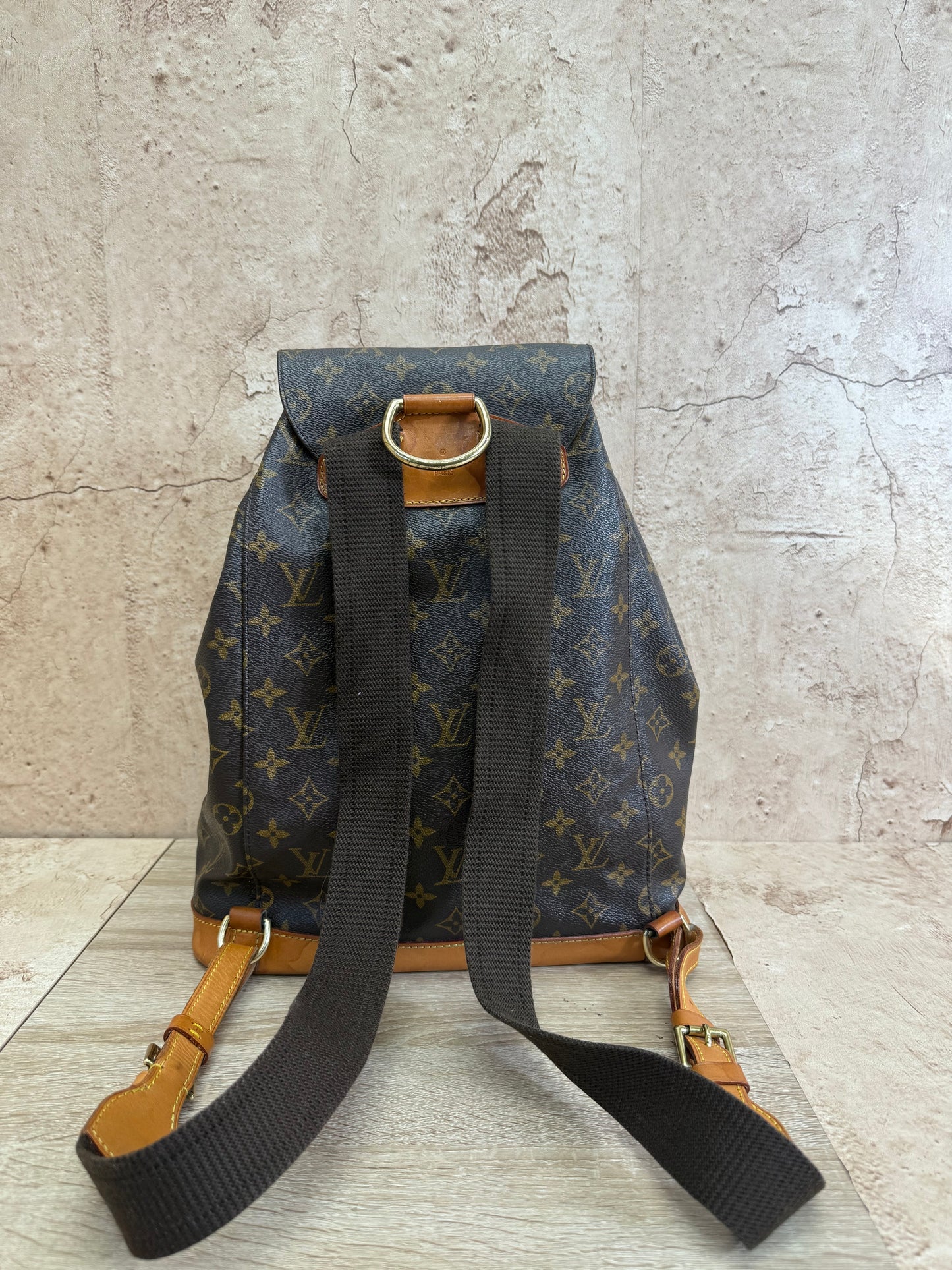 Louis Vuitton Brown Monogram Montsouris Drawstring Backpack GM