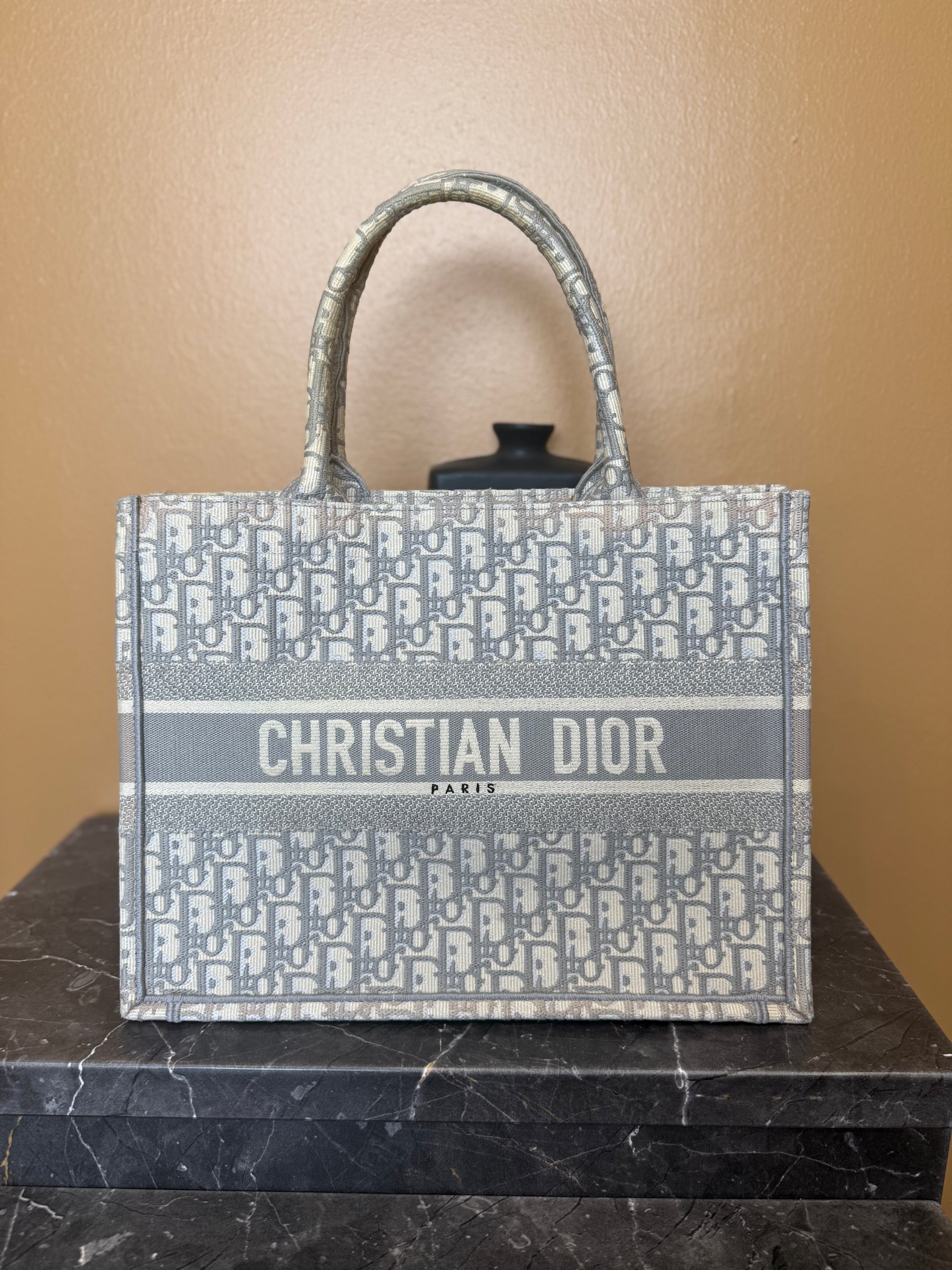 Christian Dior Grey Medium Book Tote