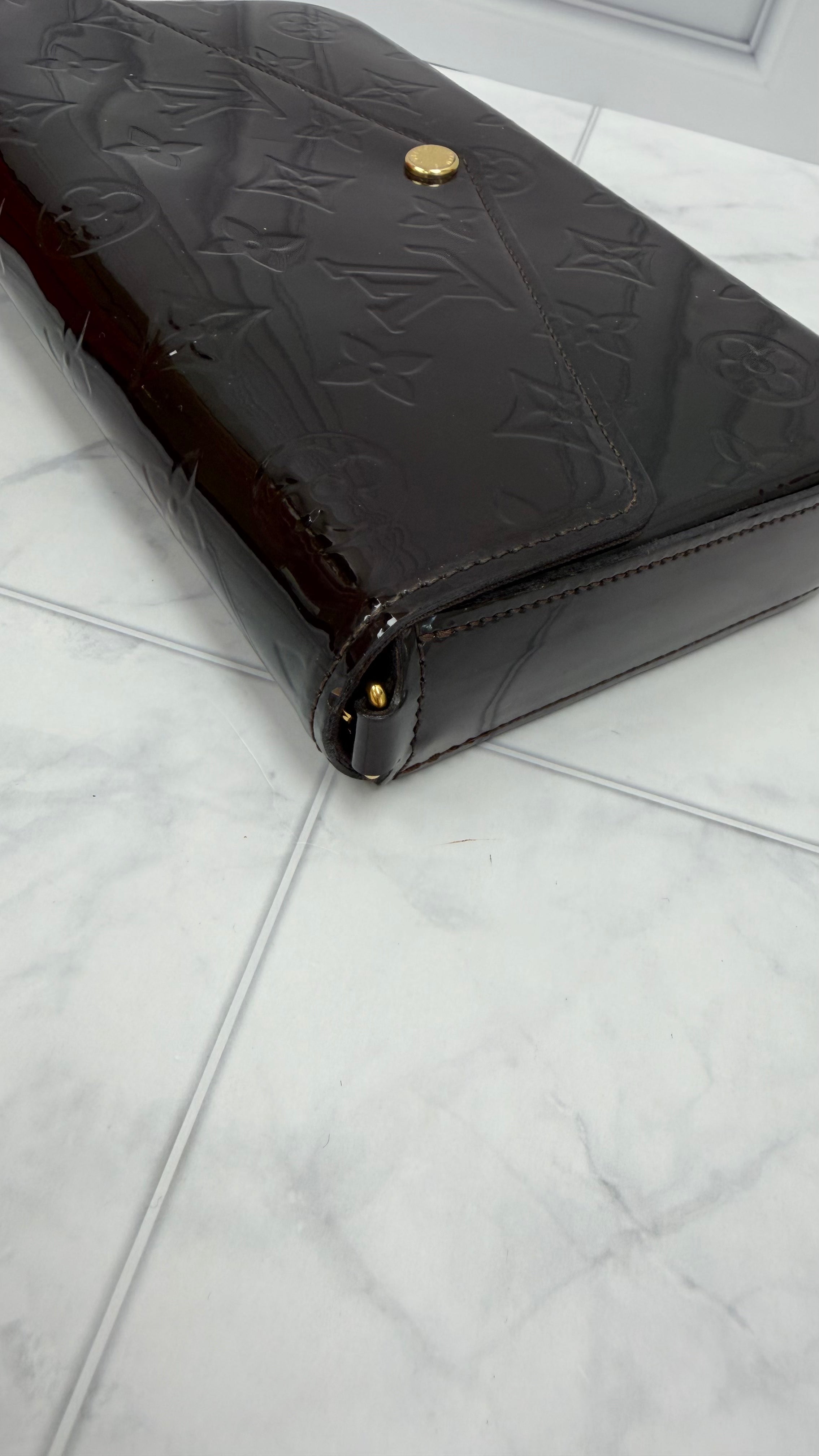 *DONS DROP* Louis Vuitton Dark Plum Monogram Vernis Felicie Pochette Crossbody