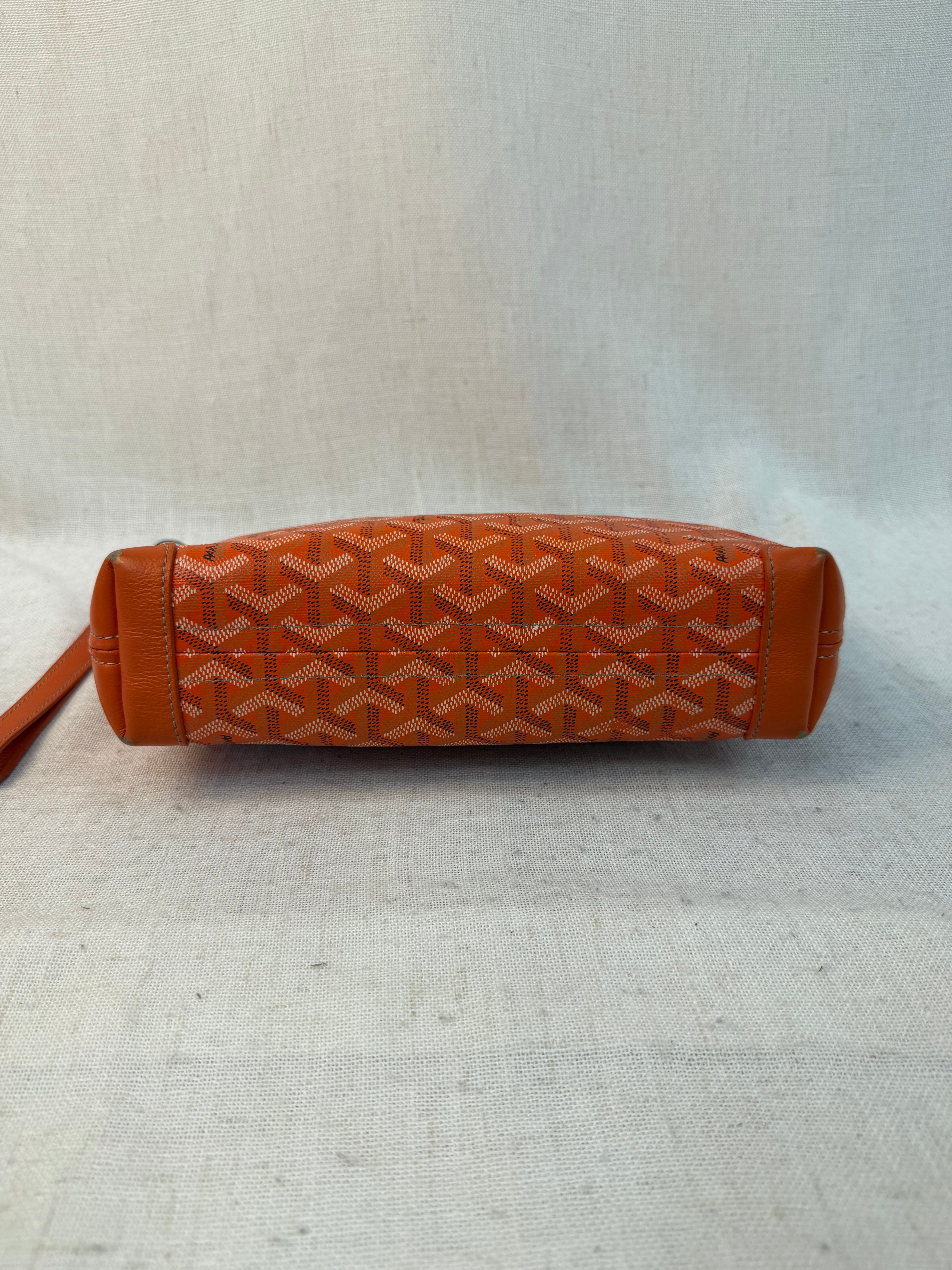 Goyard Orange Goyardine Conti Pouch