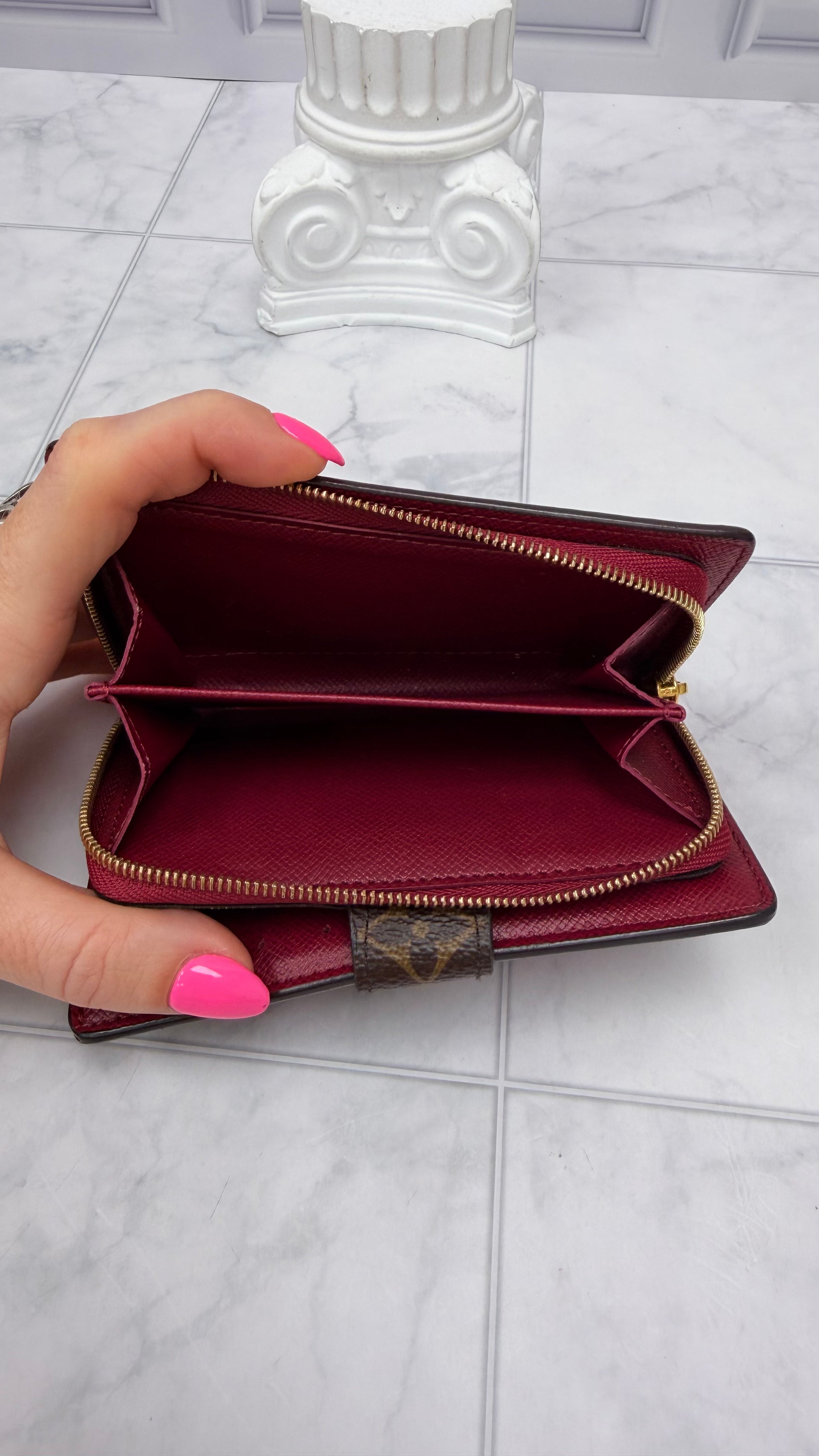 Louis Vuitton Monogram & Fuchsia Juliet Bifold Wallet