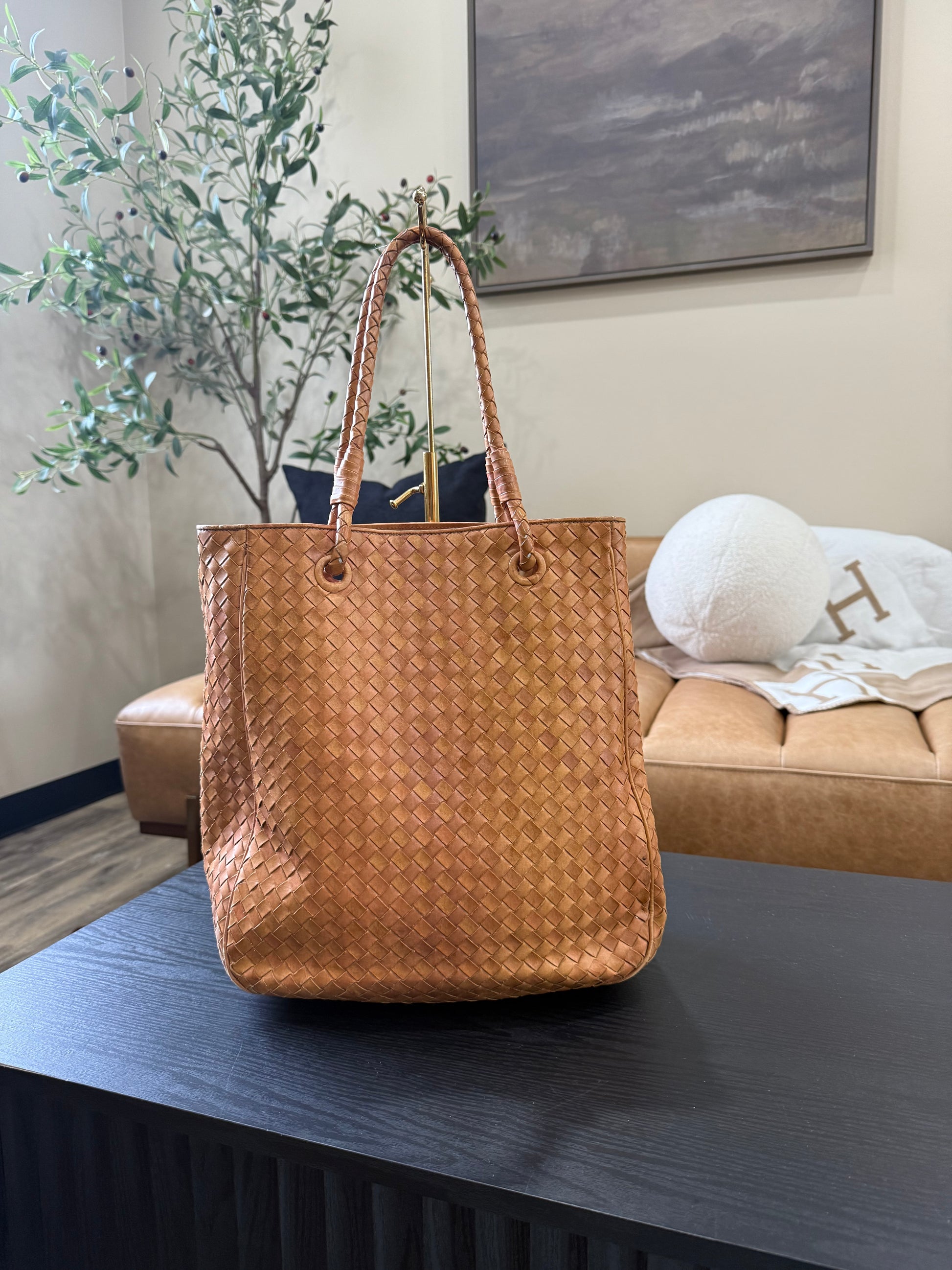 Bottega Veneta Brown Intrecciato Tote