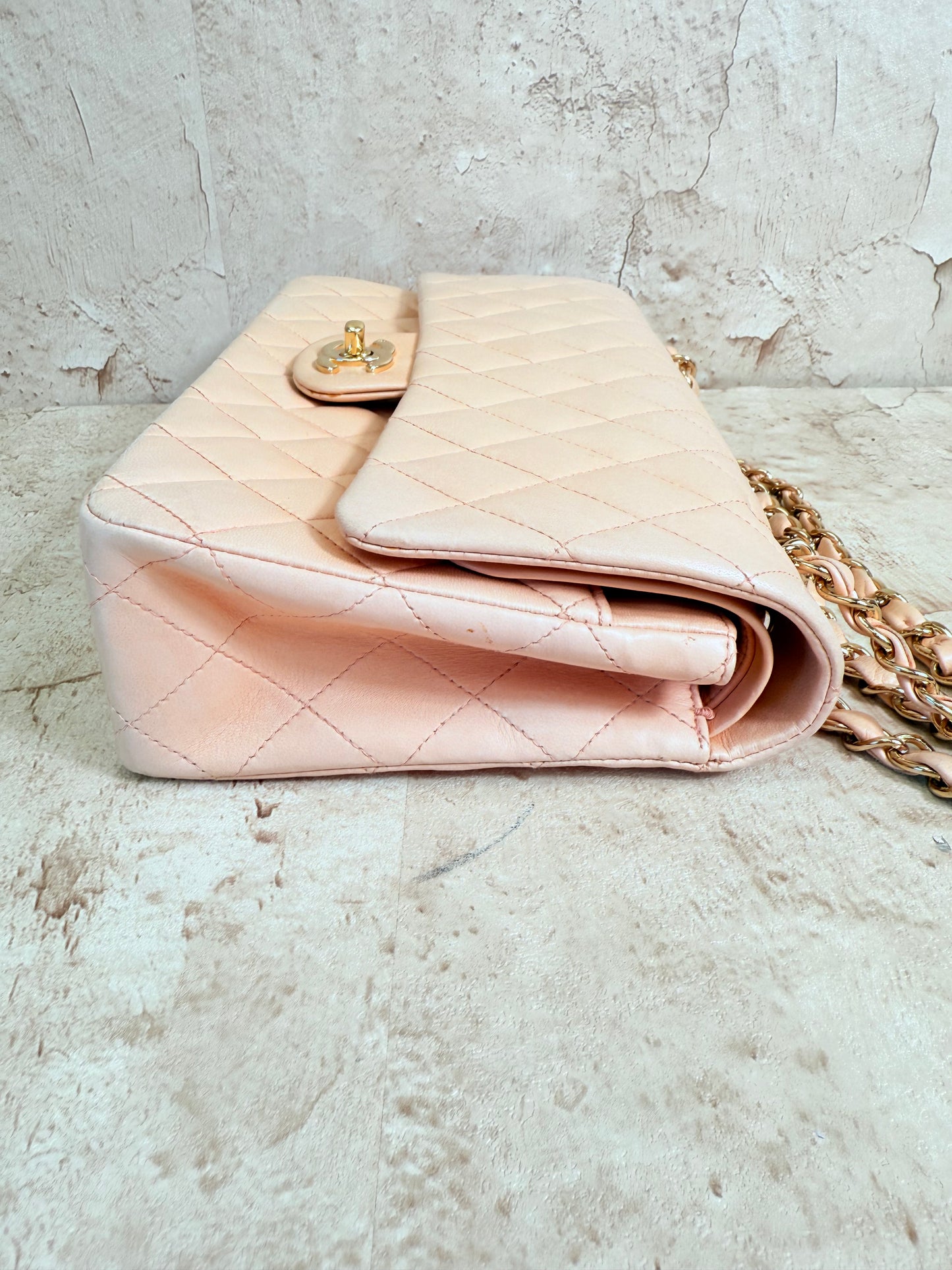 Chanel Peach Medium Double Flap Bag