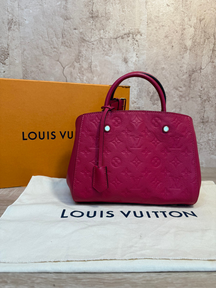 Louis Vuitton Fuchsia Empriente Leather Montaigne MM