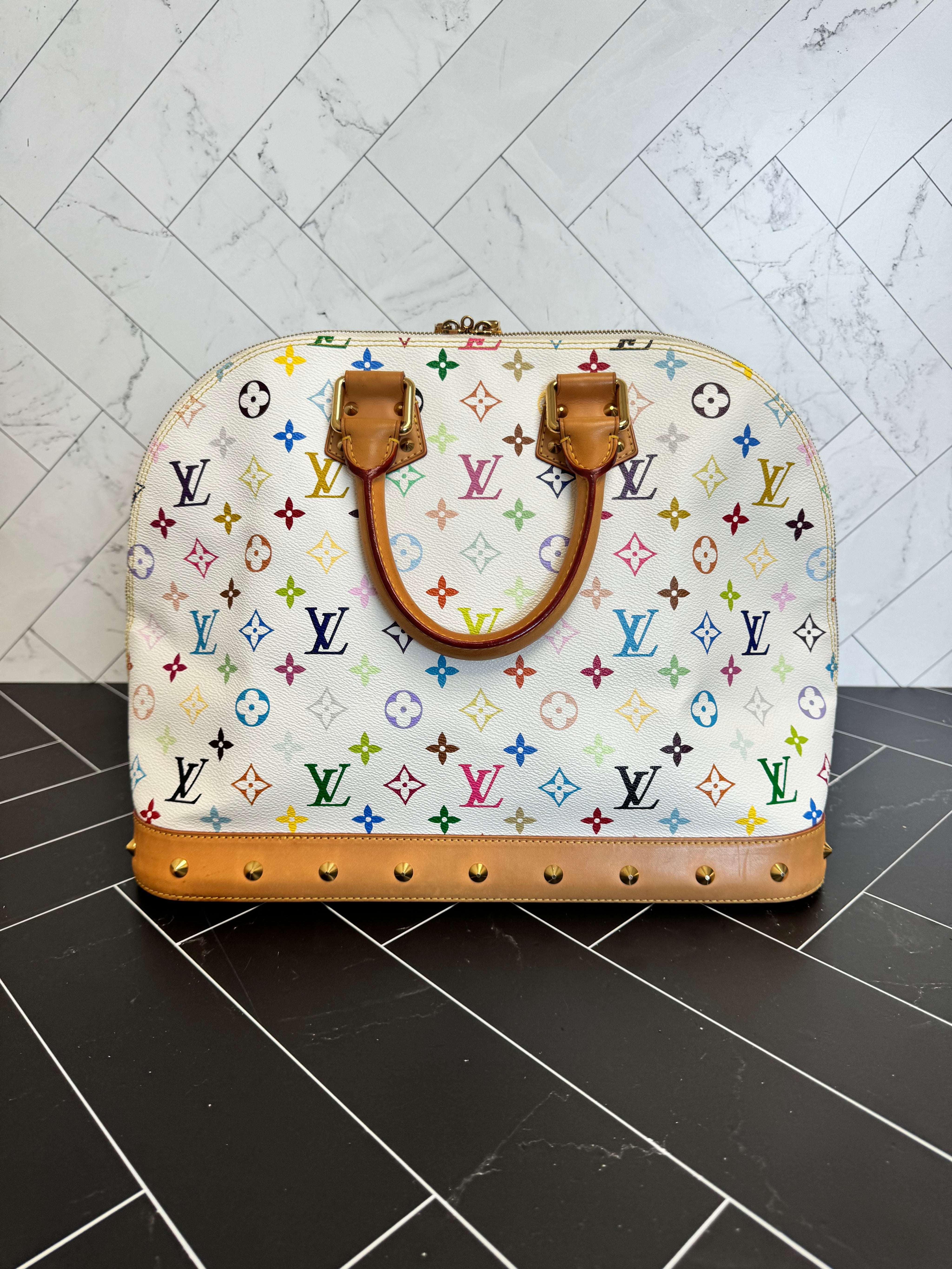 Louis Vuitton White Multicolore Alma GM