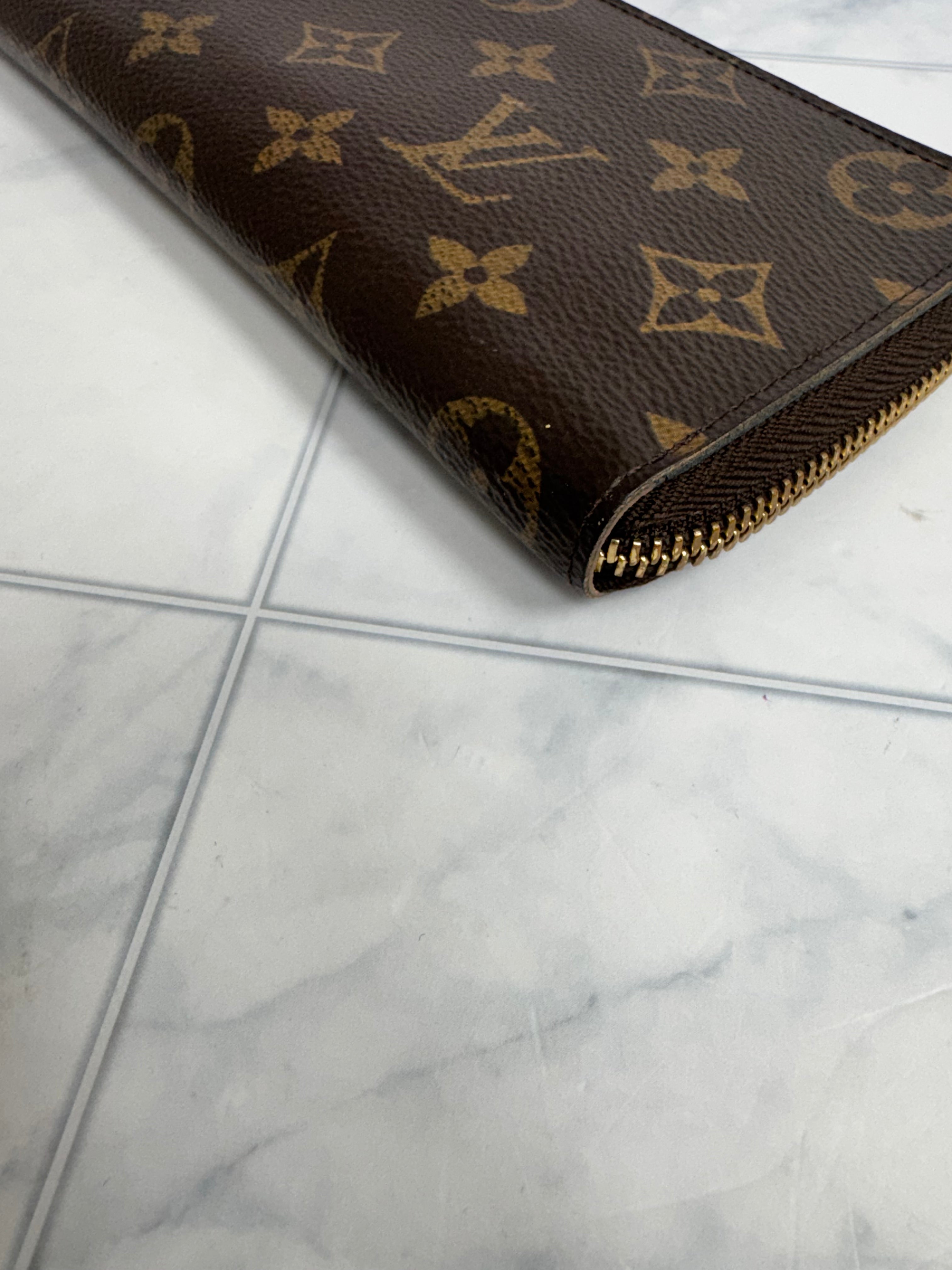 Louis Vuitton Monogram And Pink Clemence Zippy Wallet