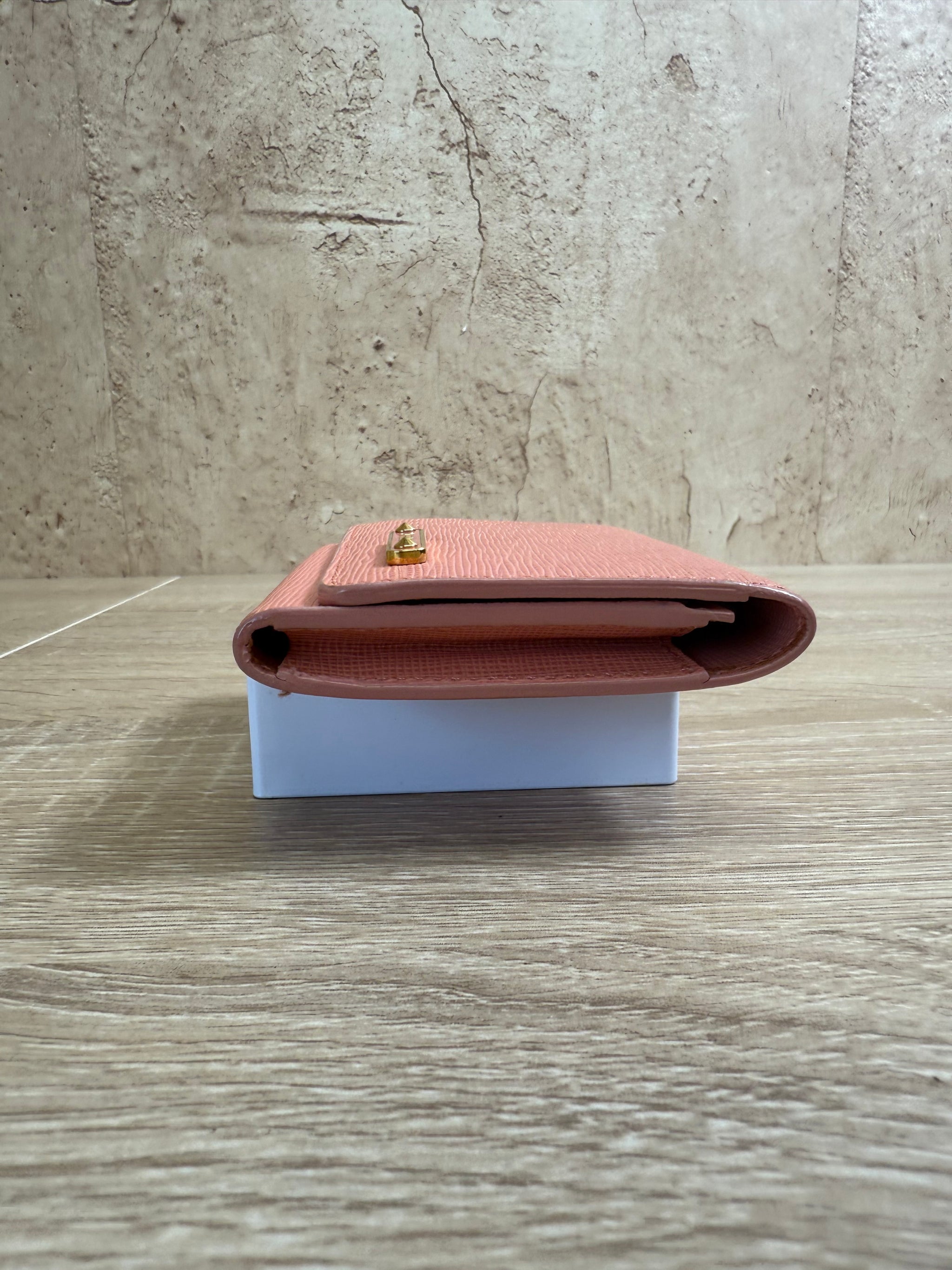 Fendi Pink Leather Card Case