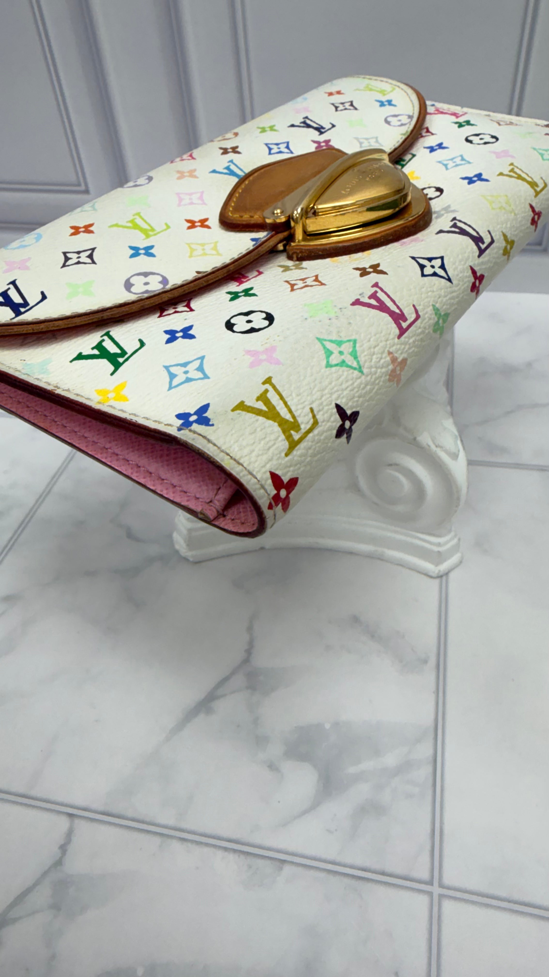 Louis Vuitton White Multicolor Monogram Eugenie Wallet