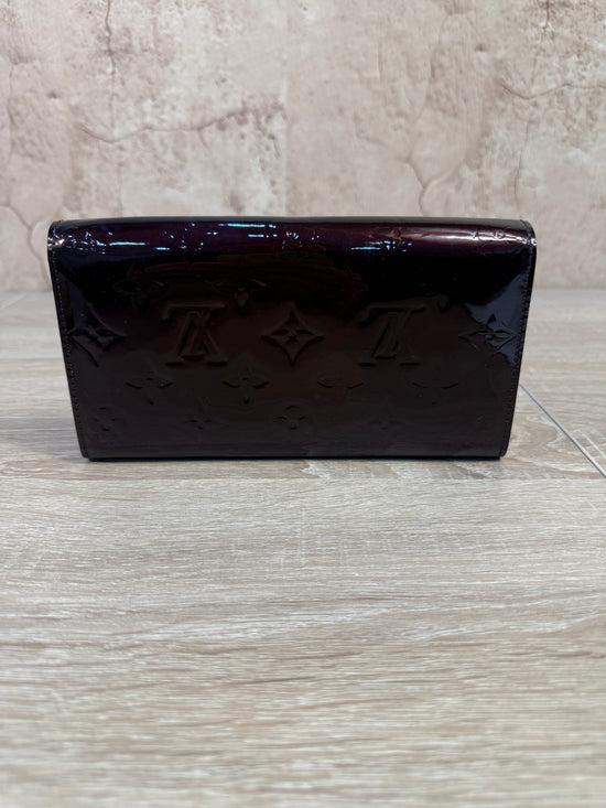 Louis Vuitton Burgundy Vernis Sarah Wallet