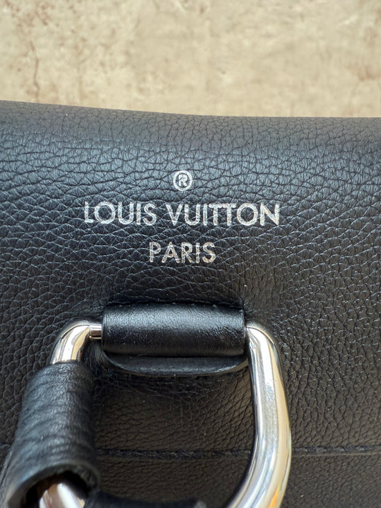 Louis Vuitton Black Taurillion Leather LockMe MM Backpack