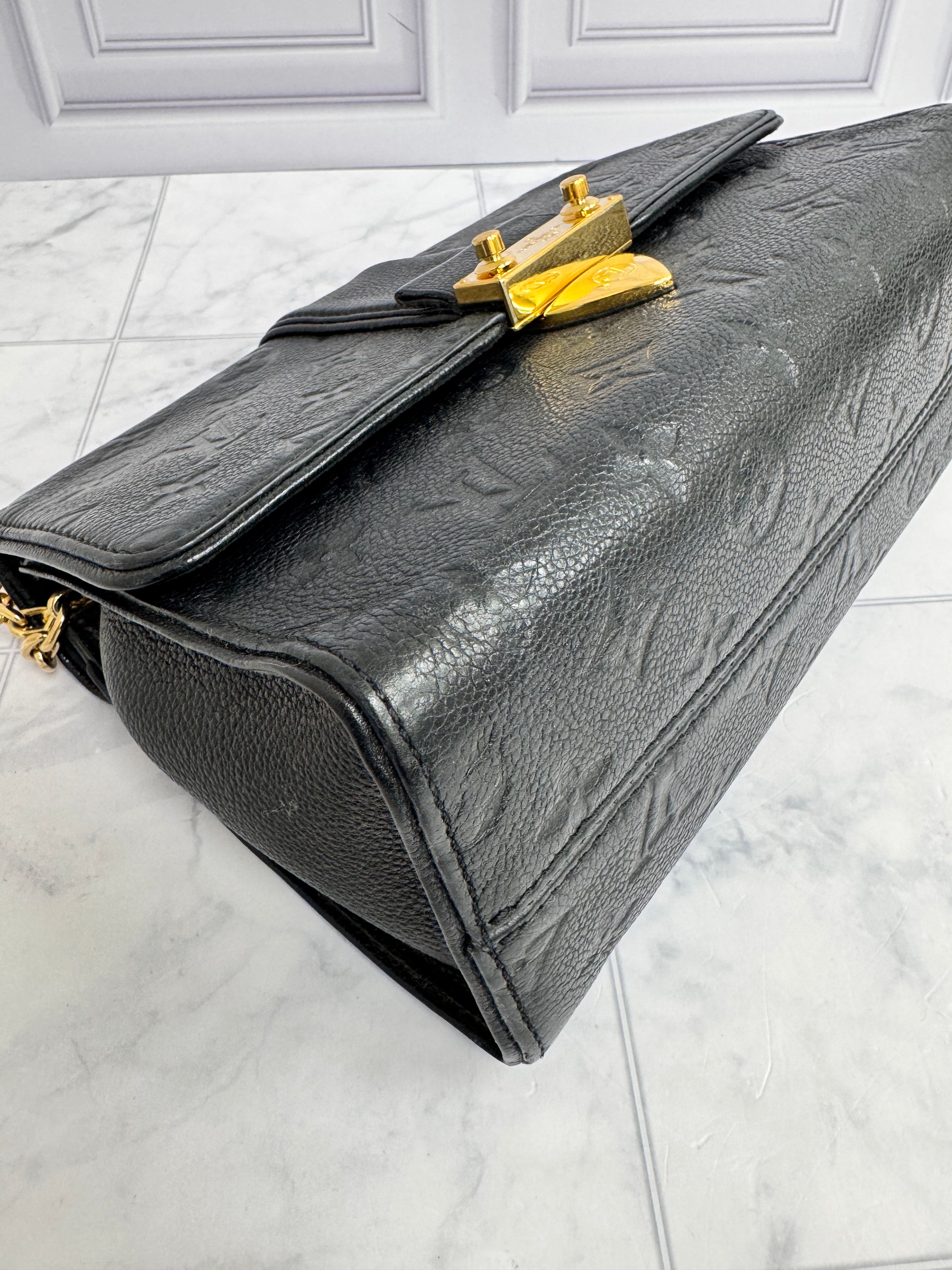 Louis Vuitton Black Empreinte Saint Sulpice Chain Shoulder Bag PM