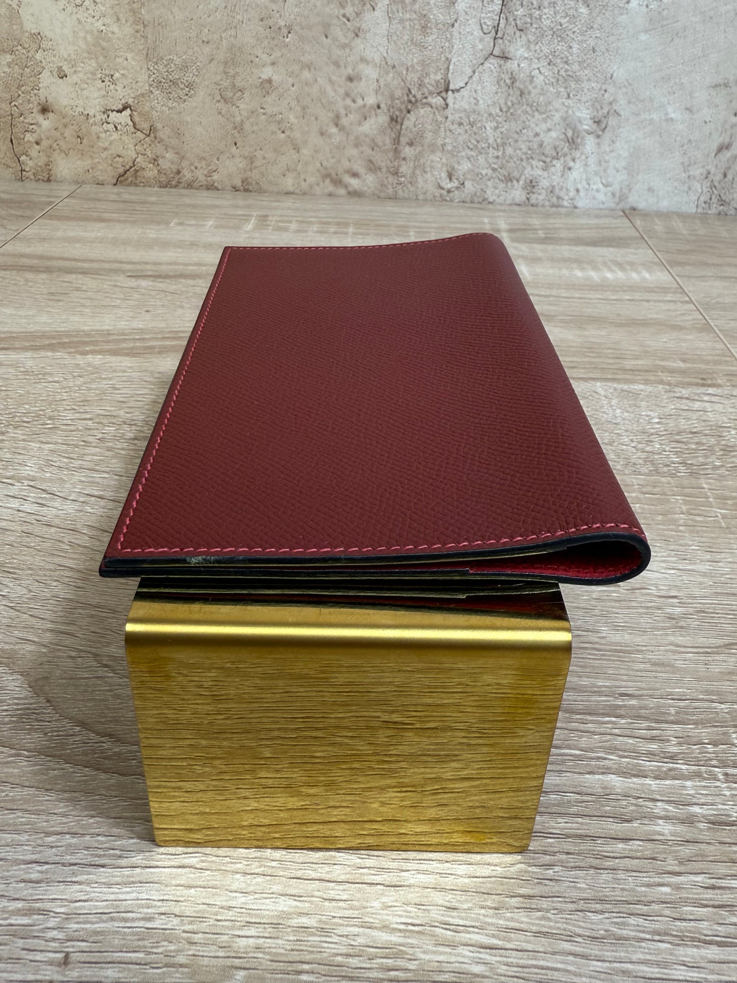 Hermes Red Leather Passport Holder