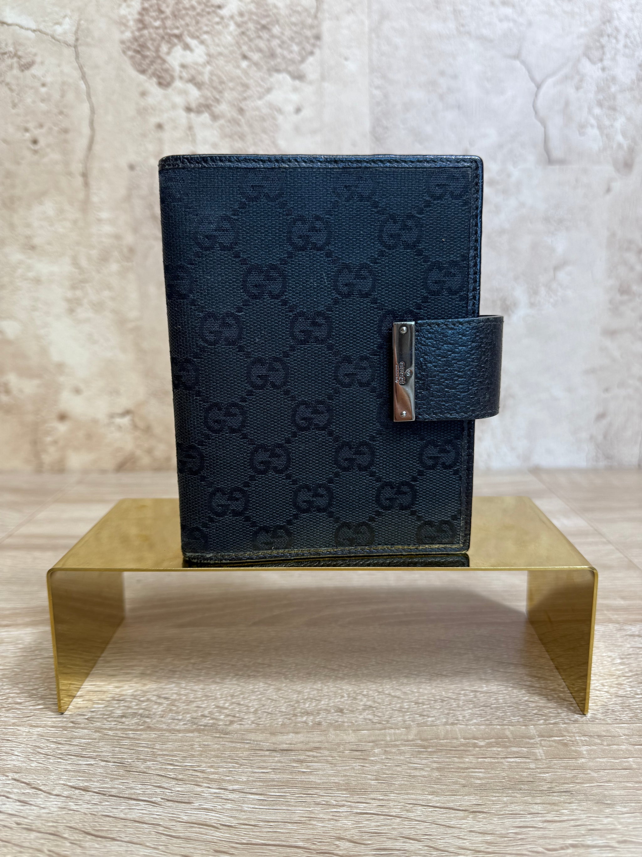 Gucci Black Canvas Passport Agenda