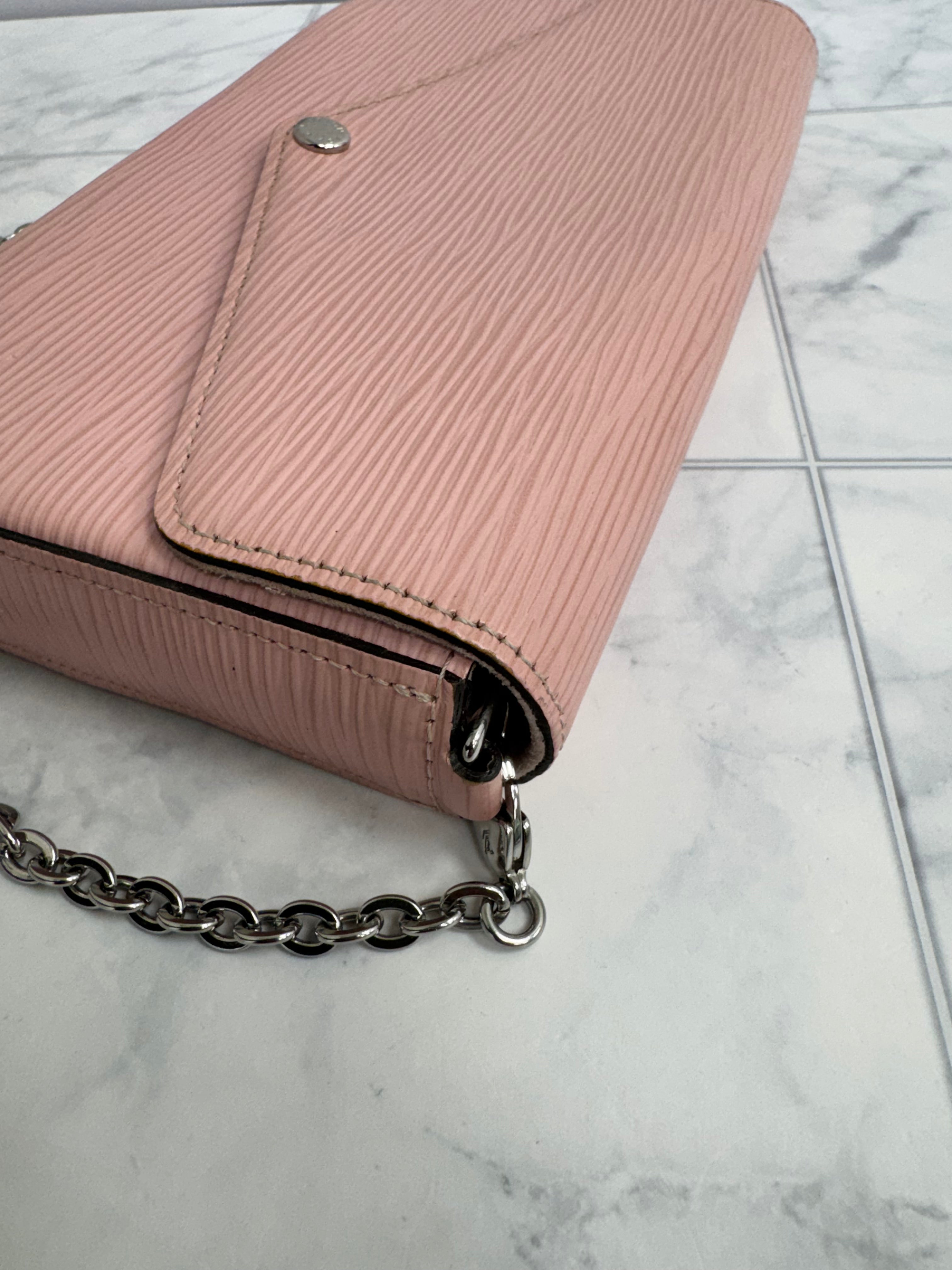 Louis Vuitton Pink Epi Leather Felicie Pochette