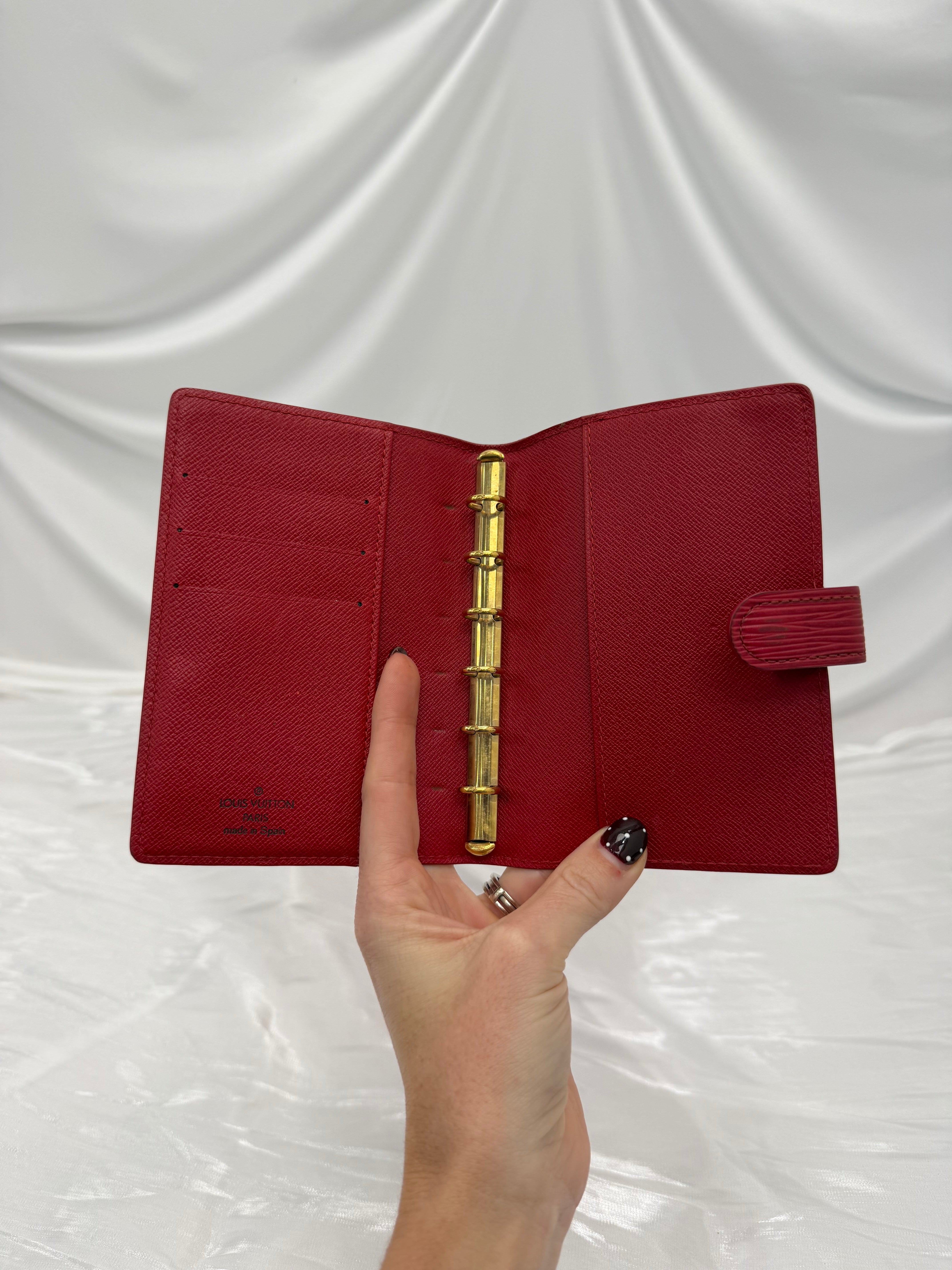 Louis Vuitton Red Epi Leather Passport Agenda PM