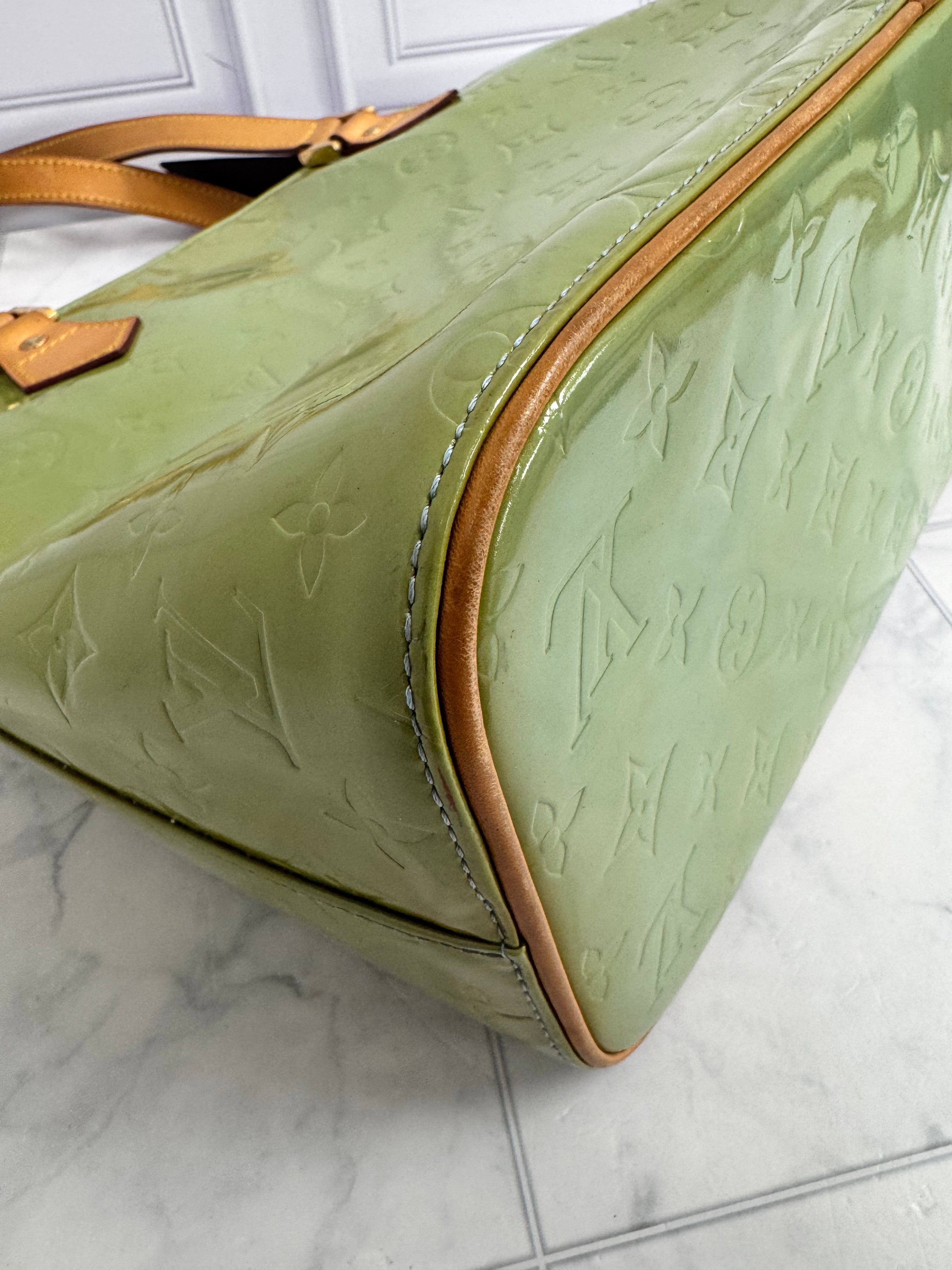 Louis Vuitton Green Monogram Vernis Houston Tote Bag