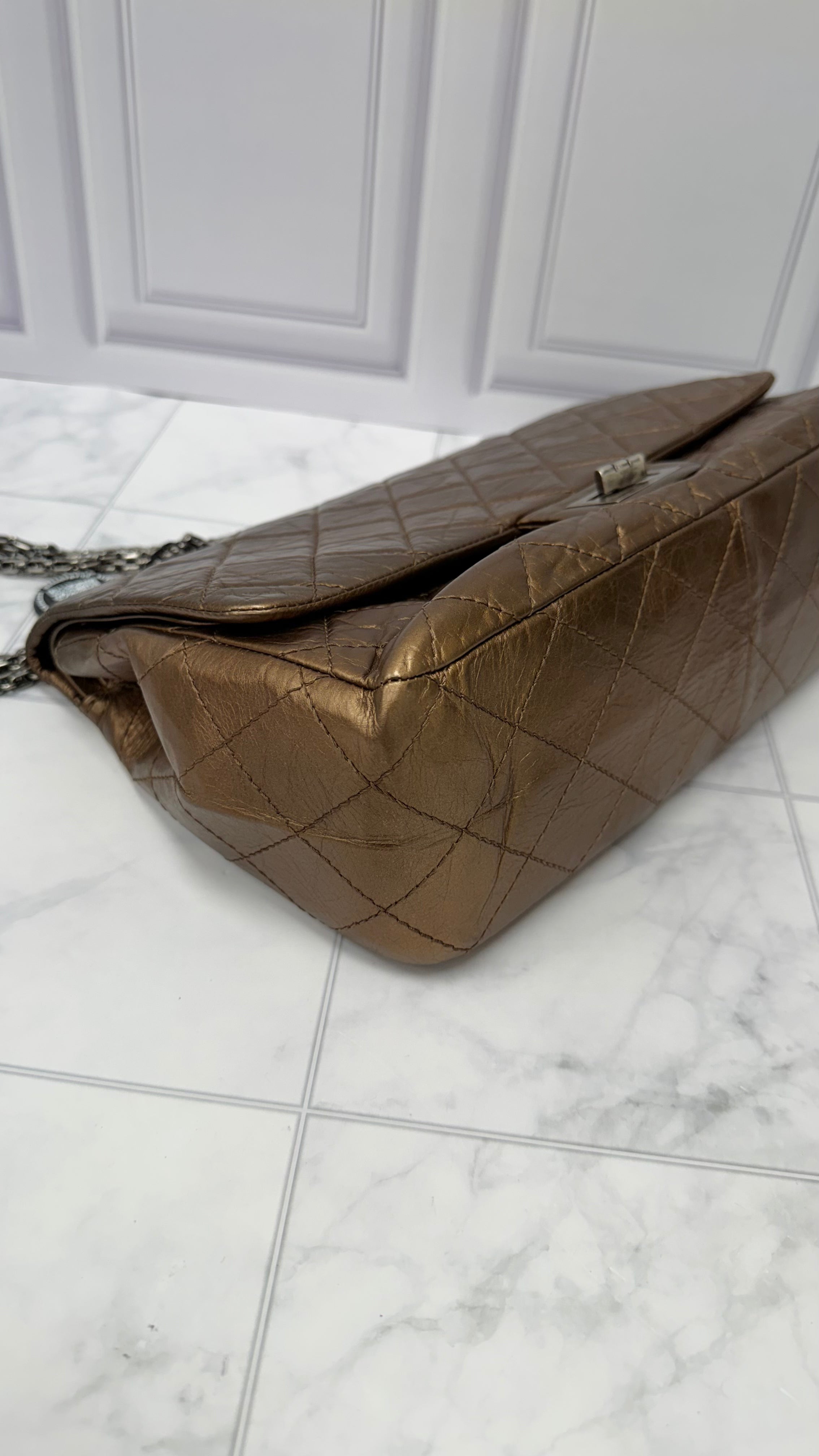 *DONS DROP* Chanel Bronze Metallic Leather 2.55 Reissue Flap Bag