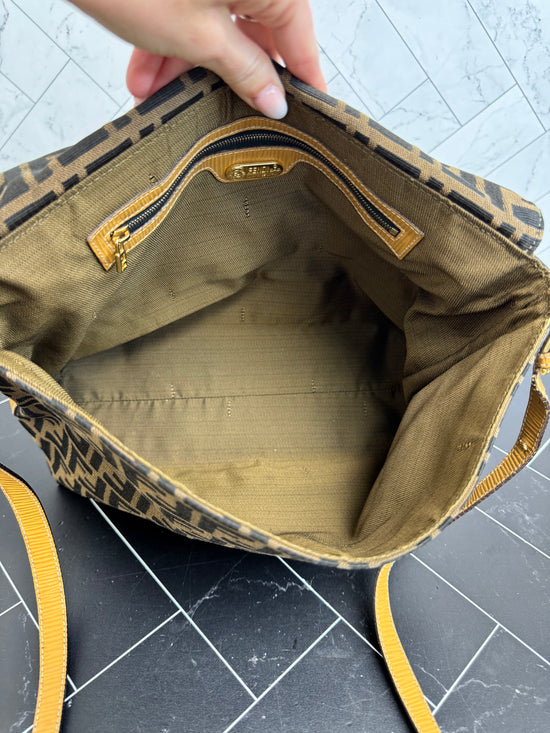 Fendi Zucca Canvas Messenger Bag