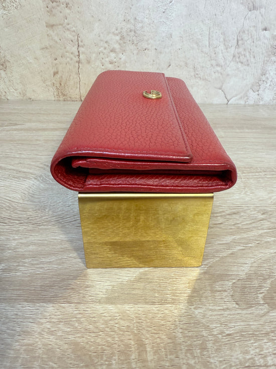 Gucci Red Leather Marmont Long Wallet