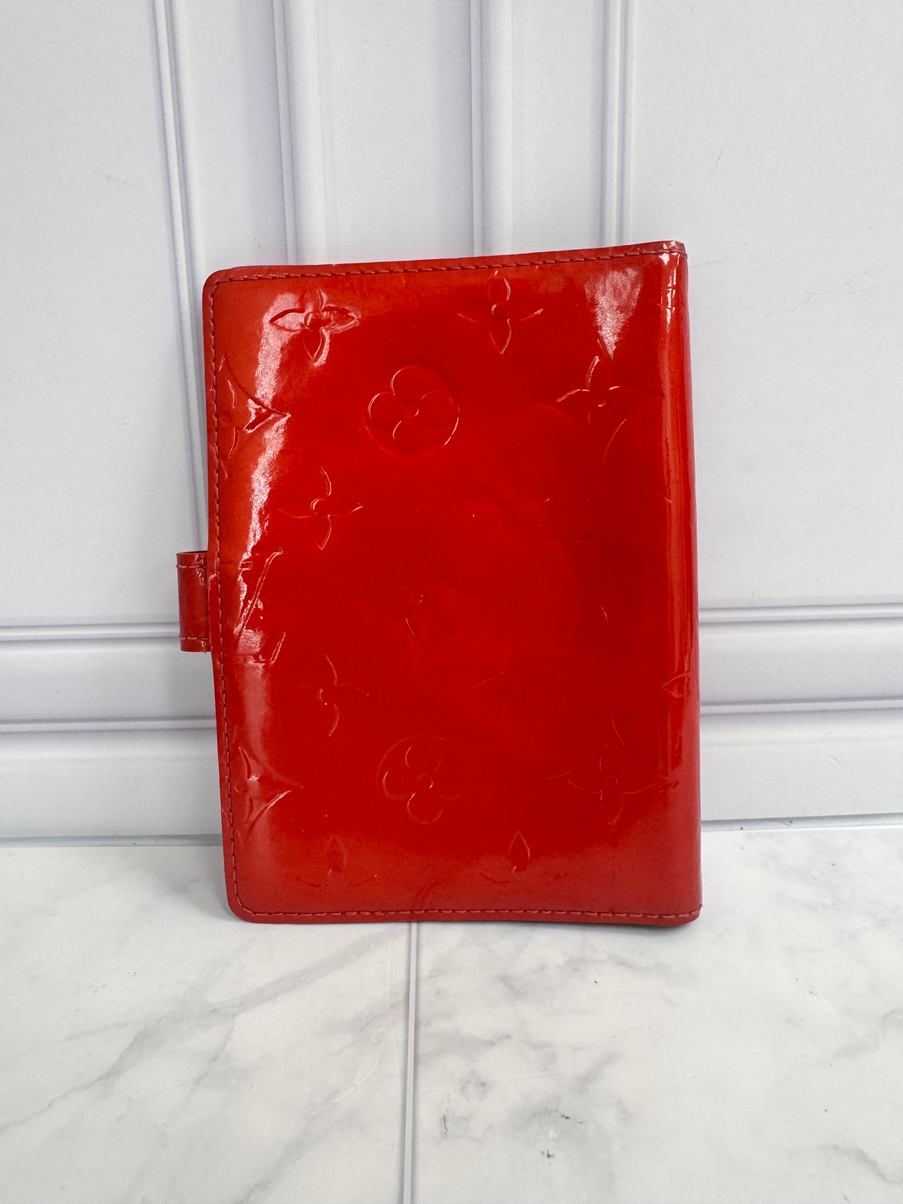 Louis Vuitton Red Monogram Vernis Agenda PM