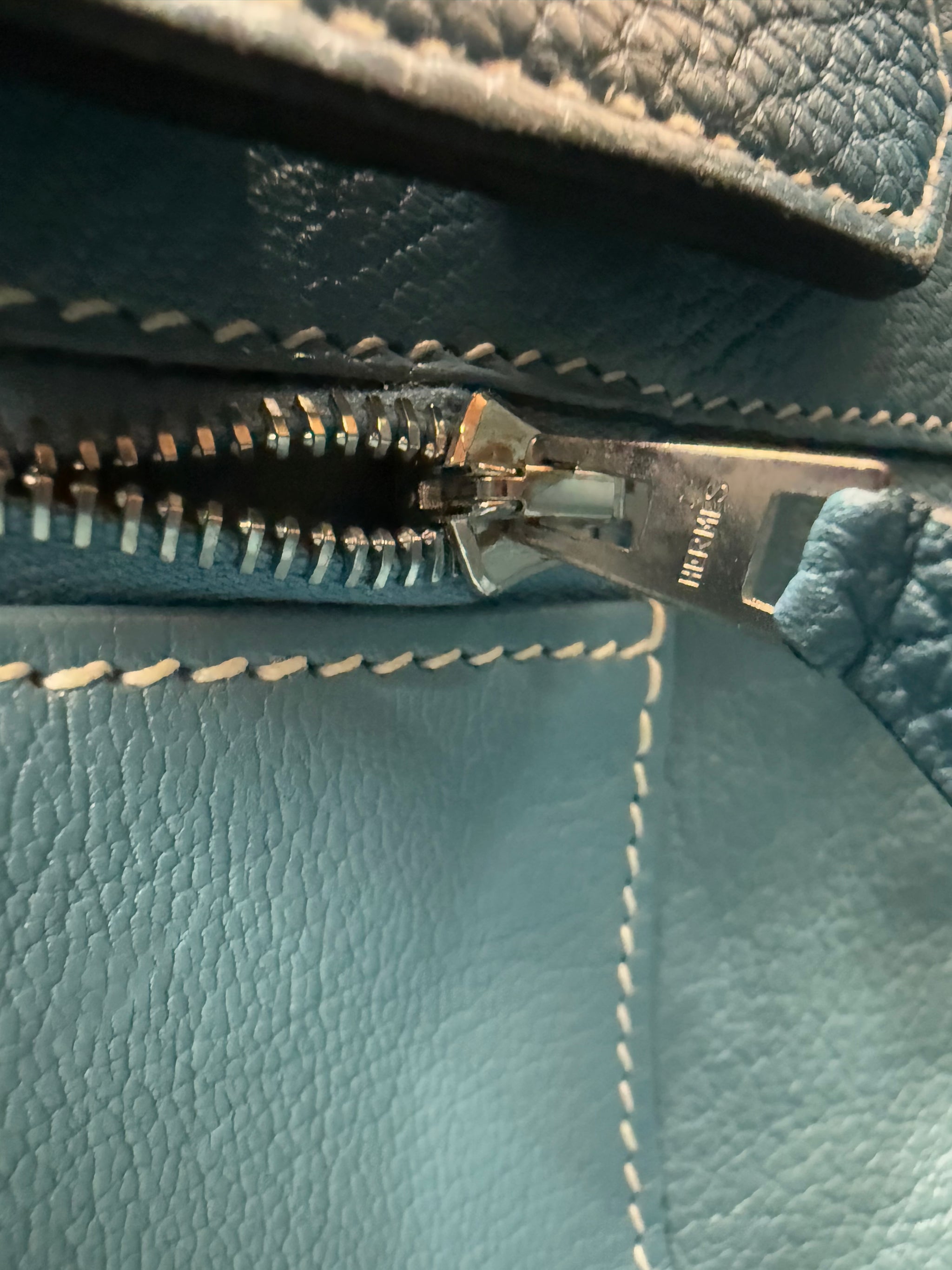 Hermes Blue Jean Togo Leather Birkin 35 with Palladium Hardware