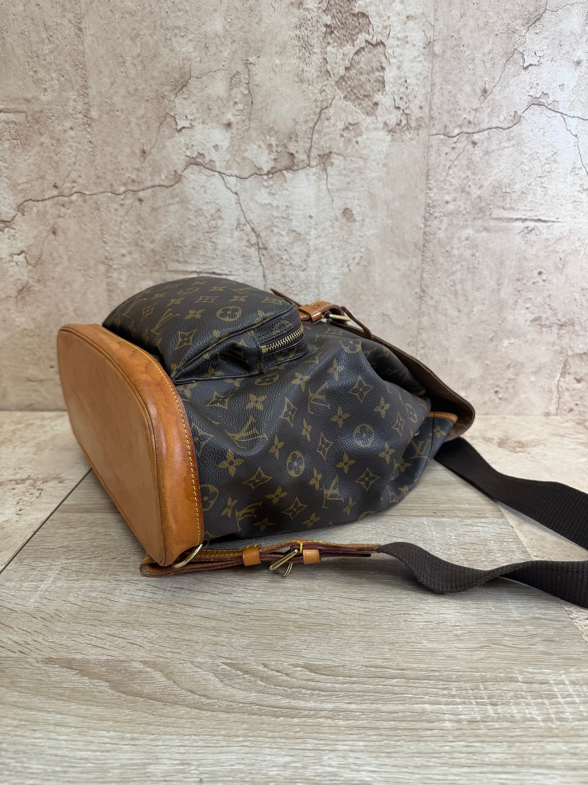 Louis Vuitton Brown Monogram Montsouris Drawstring Backpack GM