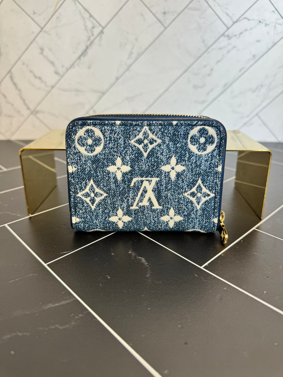 BRAND NEW- Louis Vuitton Denim Monogram Zippy Compact Wallet