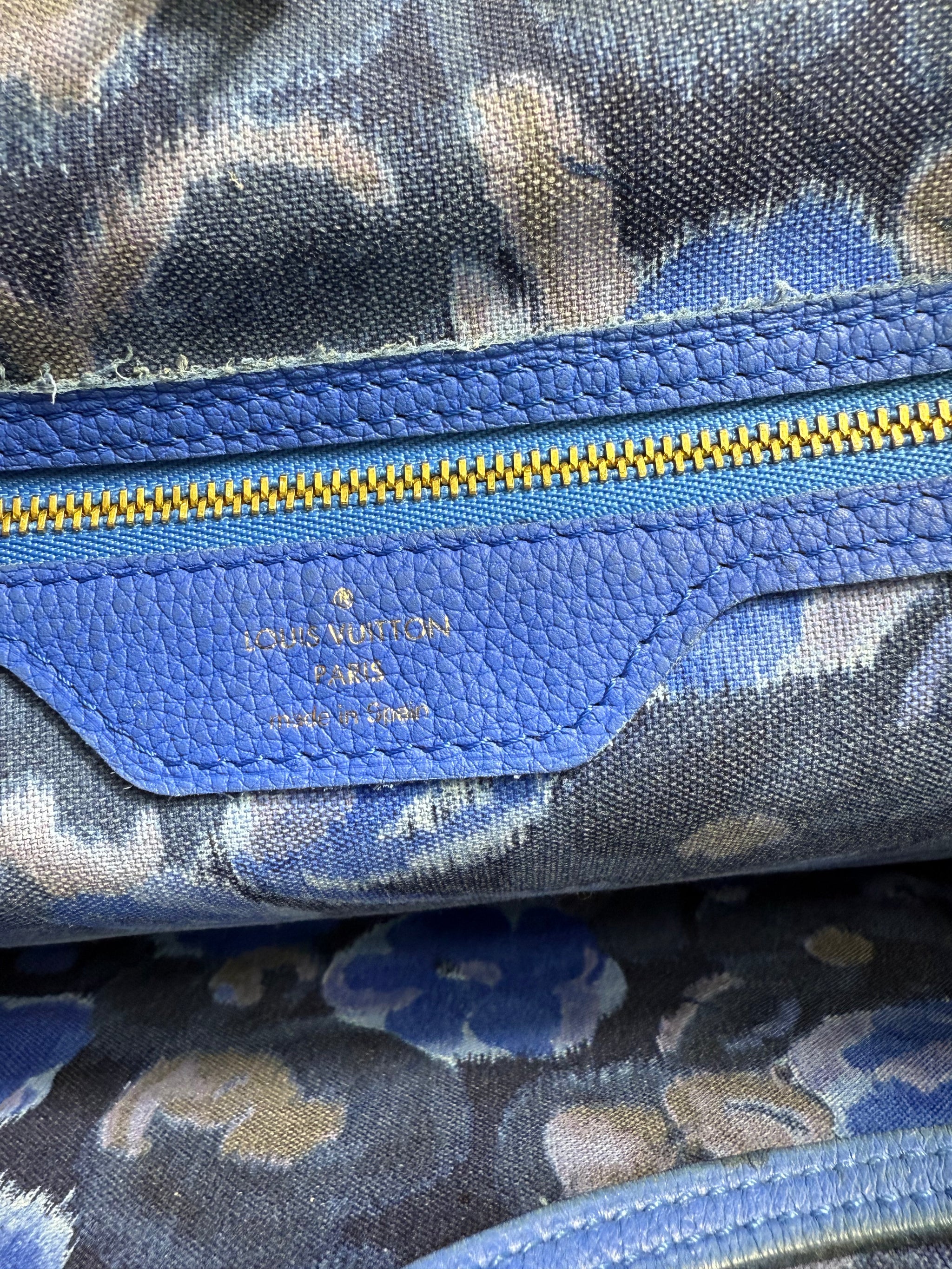 Louis Vuitton Limited Edition Blue Ikat Neverfull MM