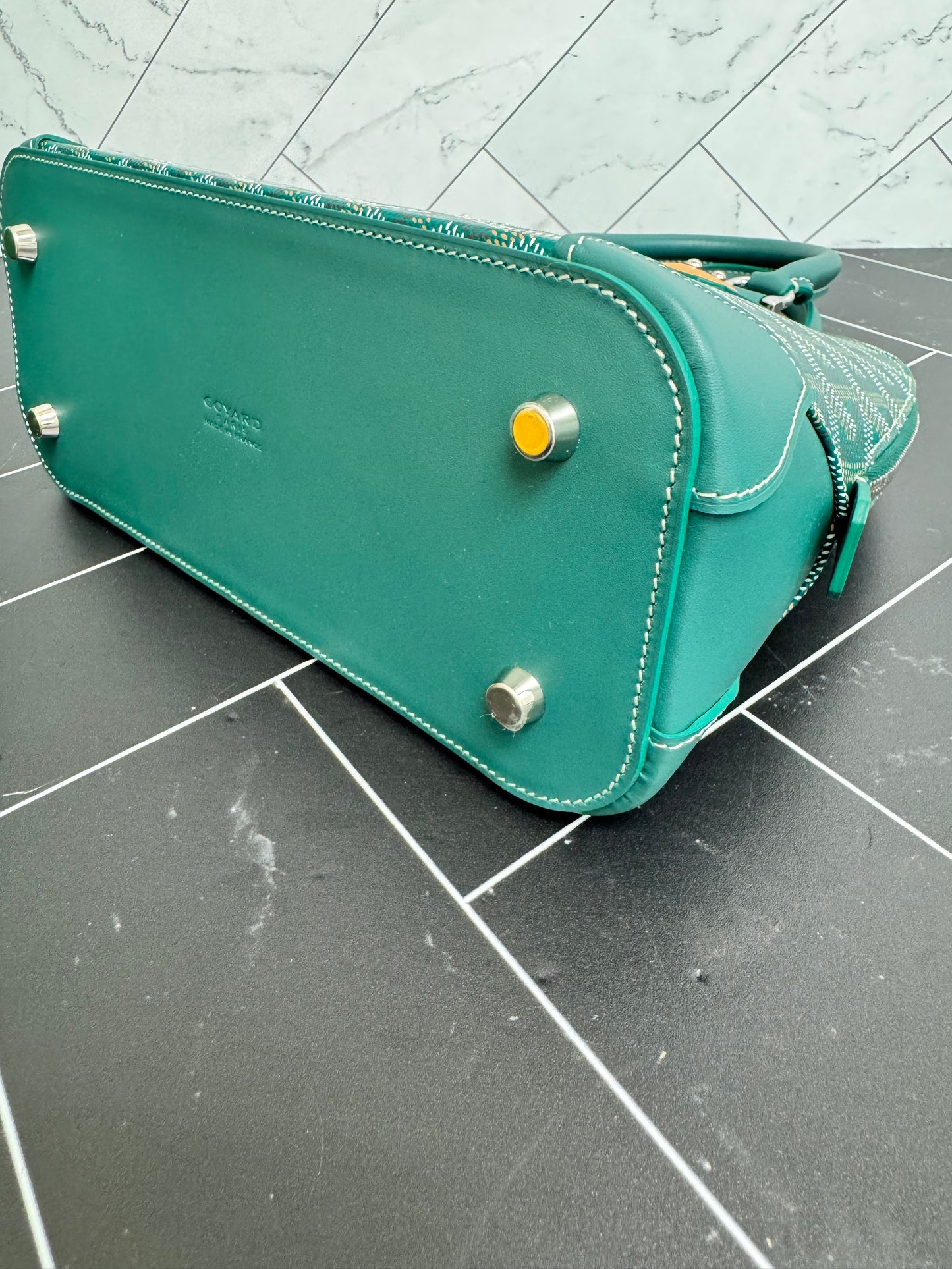 BRAND NEW- Goyard Green Goyardine Canvas Mini Vendôme Bag