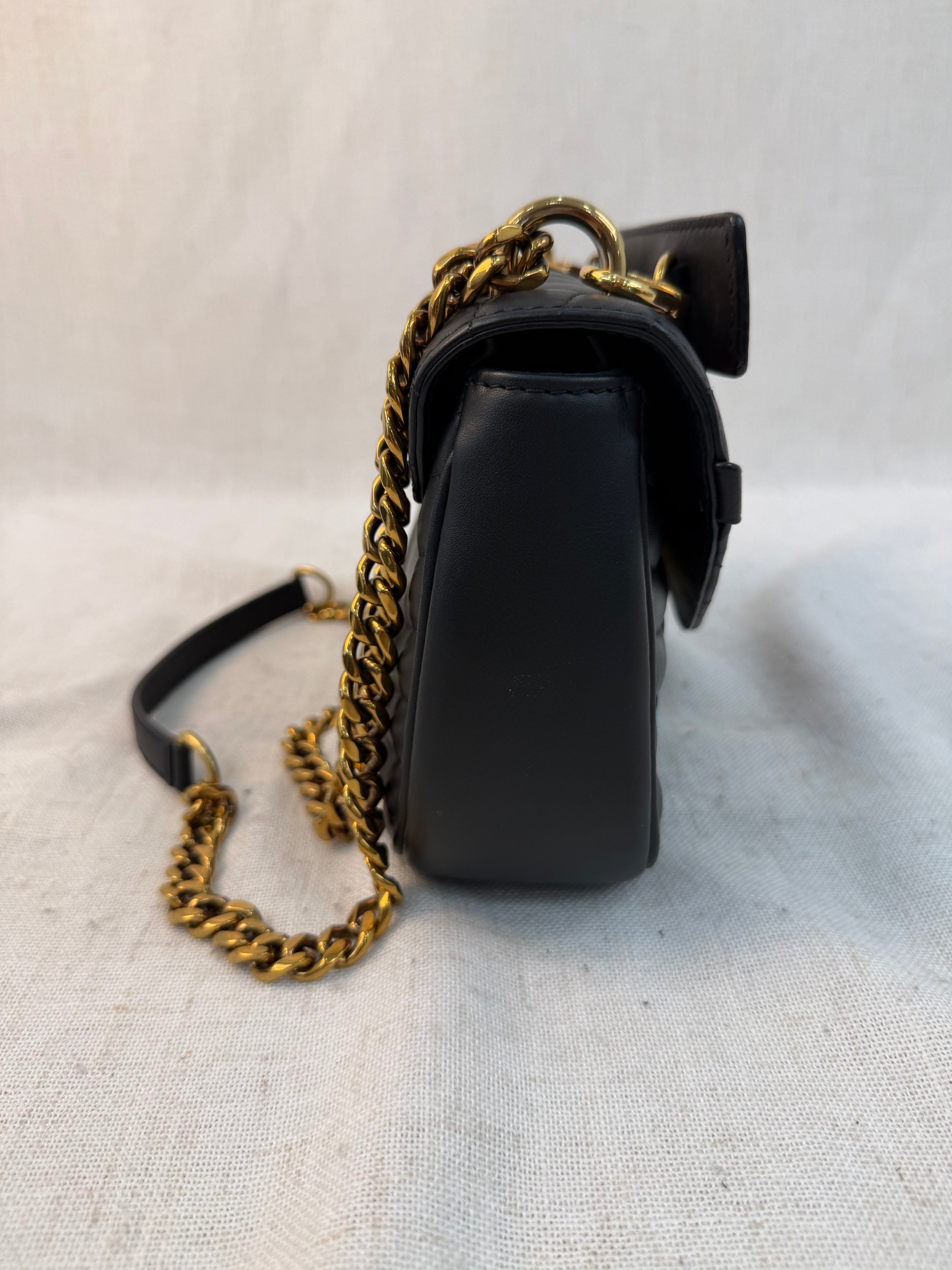 Louis Vuitton Black Leather New Wave Patches MM Chain Bag