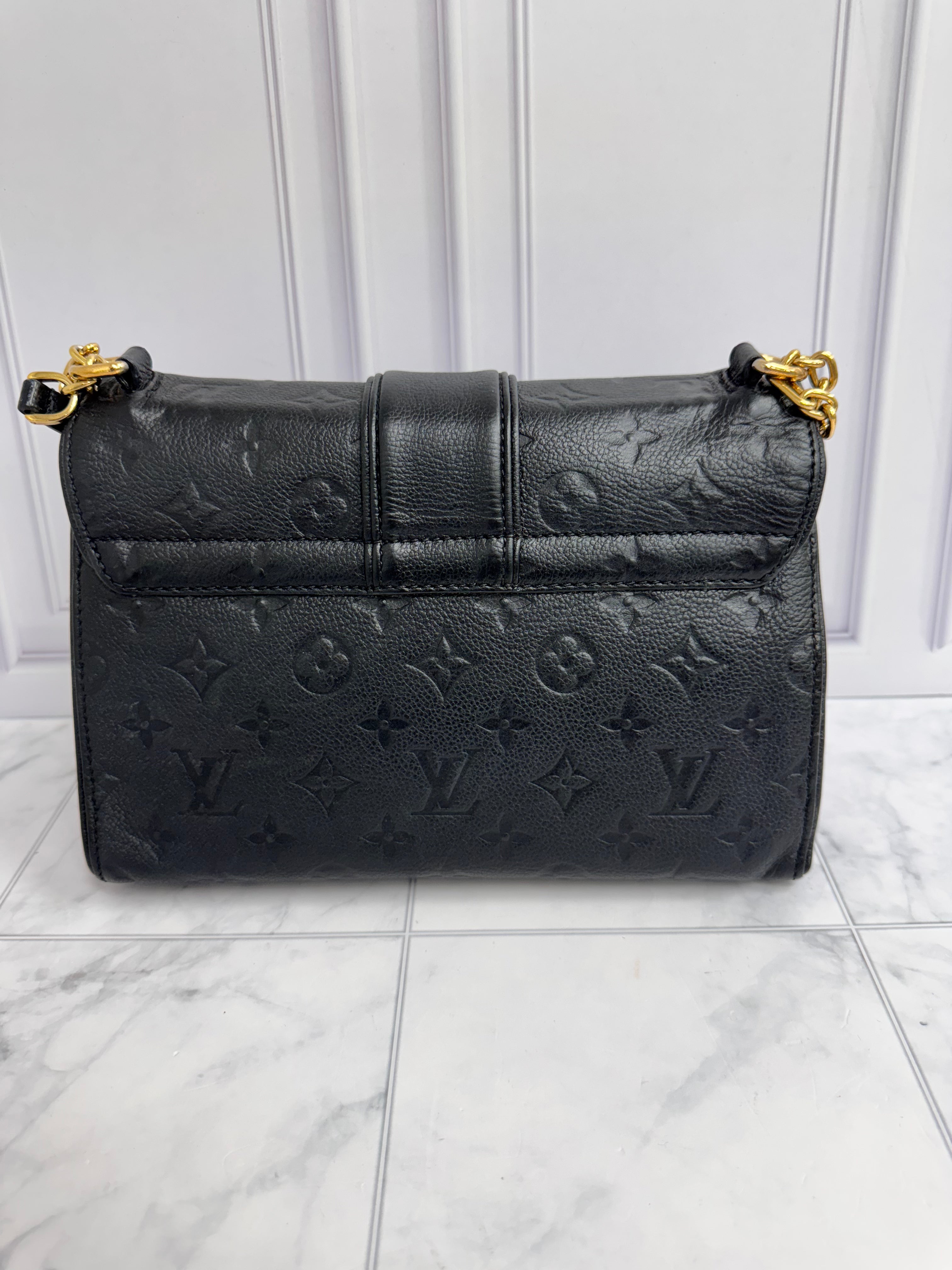 Louis Vuitton Black Empreinte Saint Sulpice Chain Shoulder Bag PM