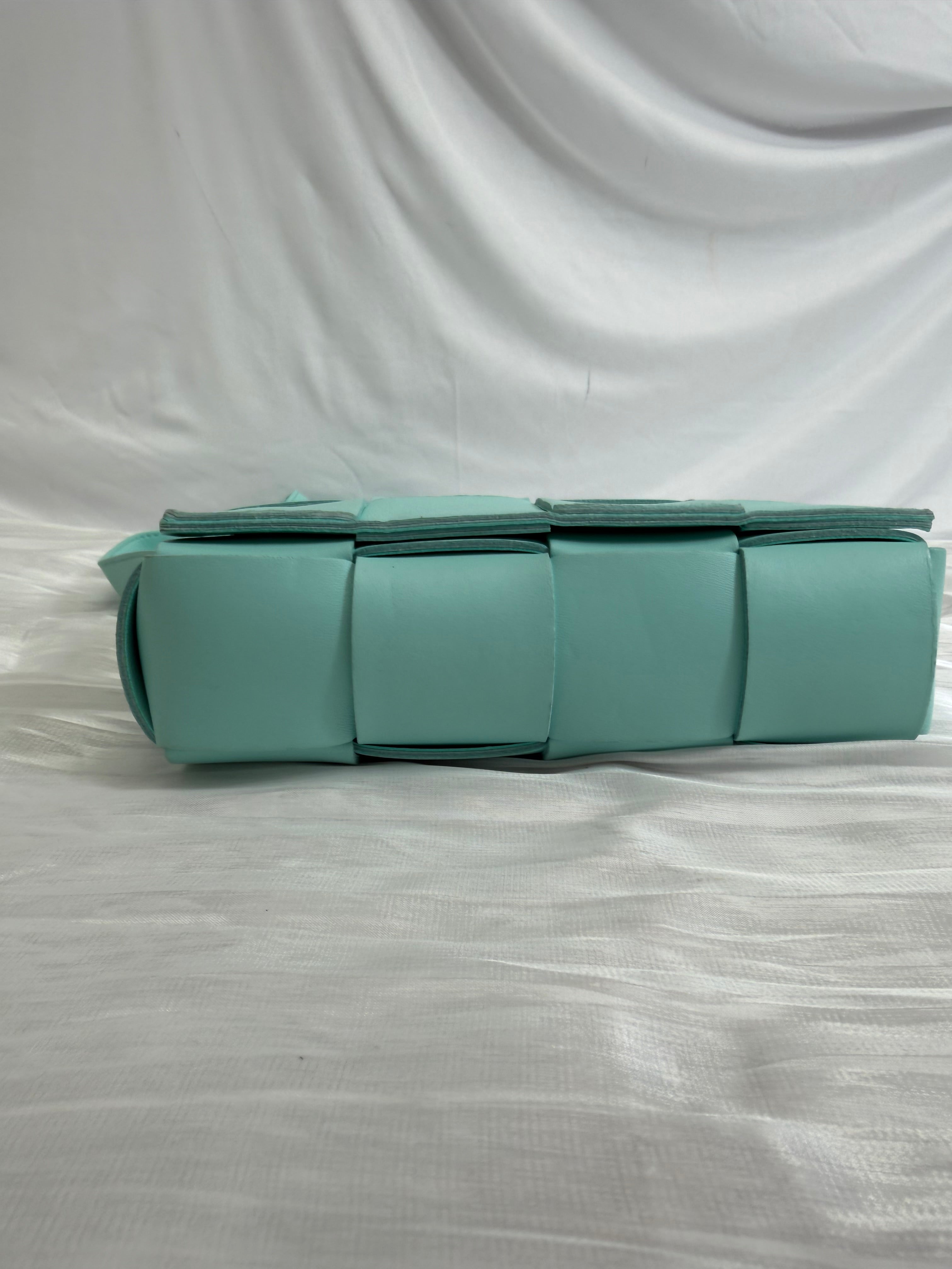 Bottega Veneta Teal Leather Padded Cassette Bag