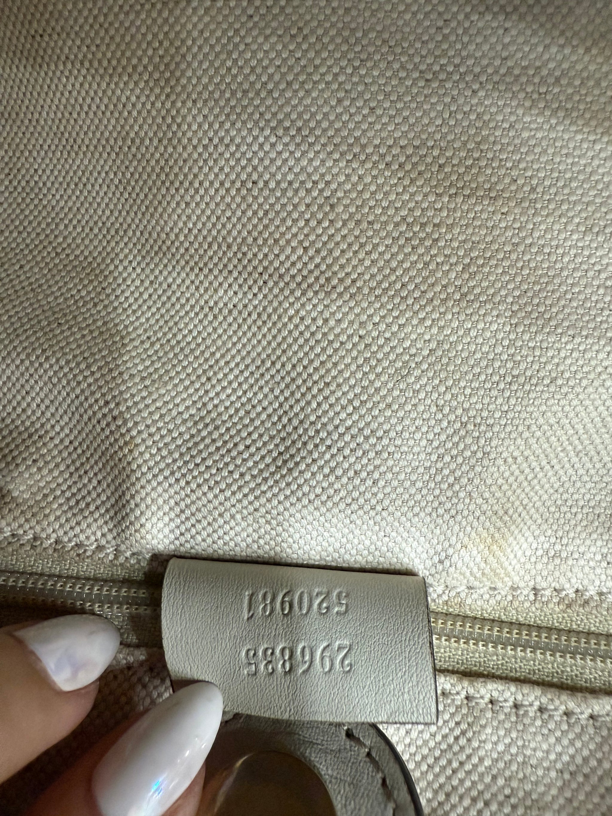 Gucci Beige GG Leather 2Way Tote Bag