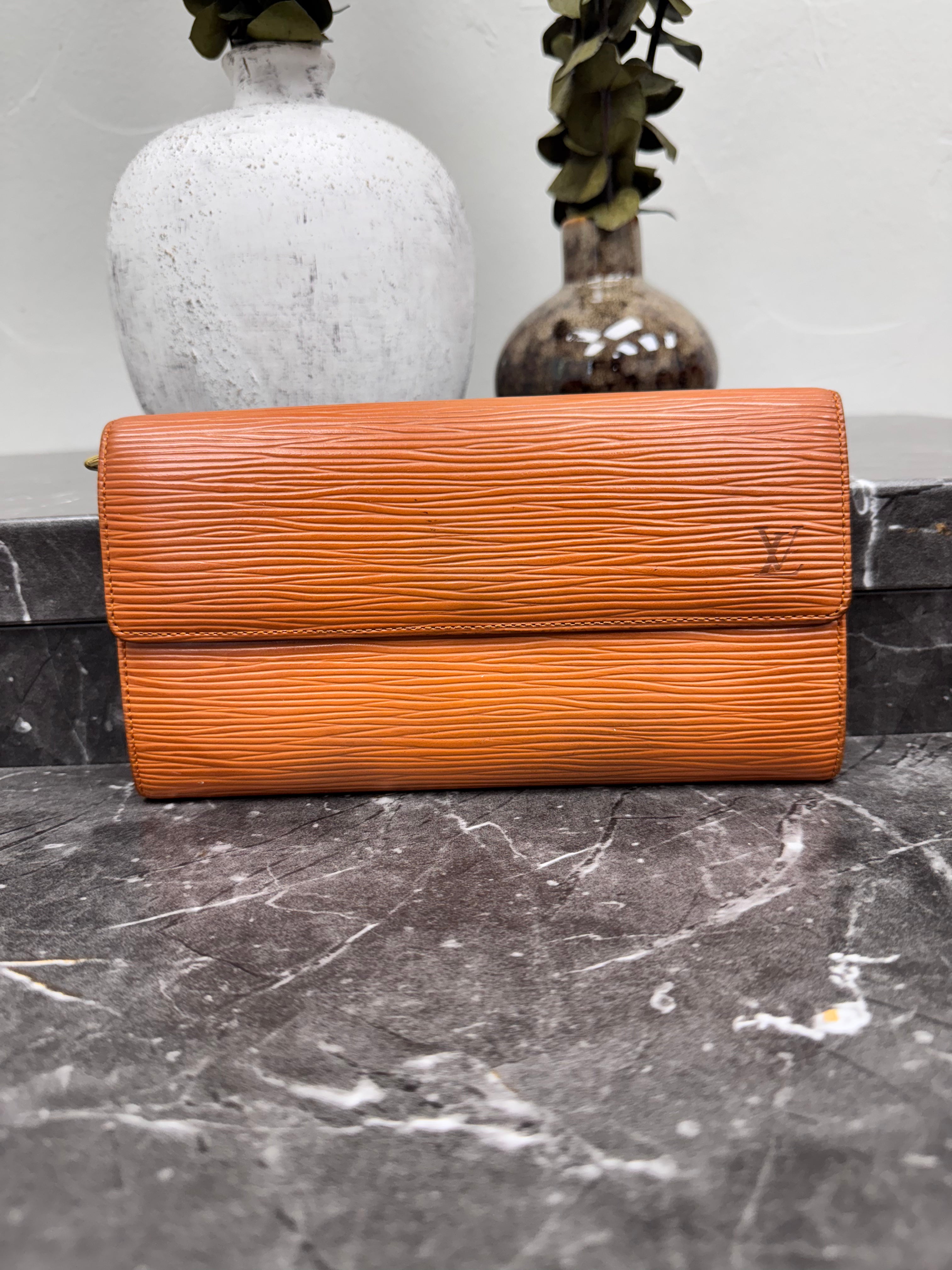 Louis Vuitton Tan Epi Leather Long Wallet