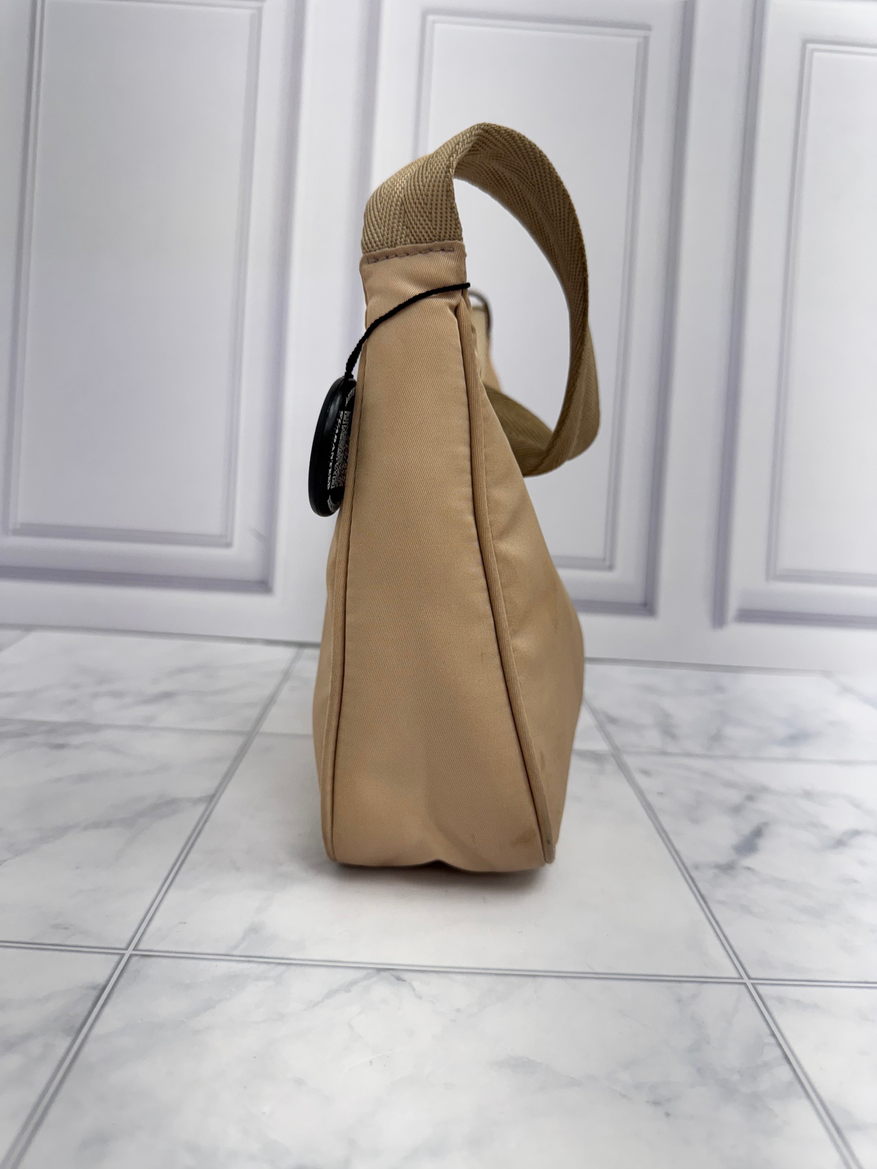Prada Beige Nylon Re-Edition 2000 Nylon Shoulder Bag
