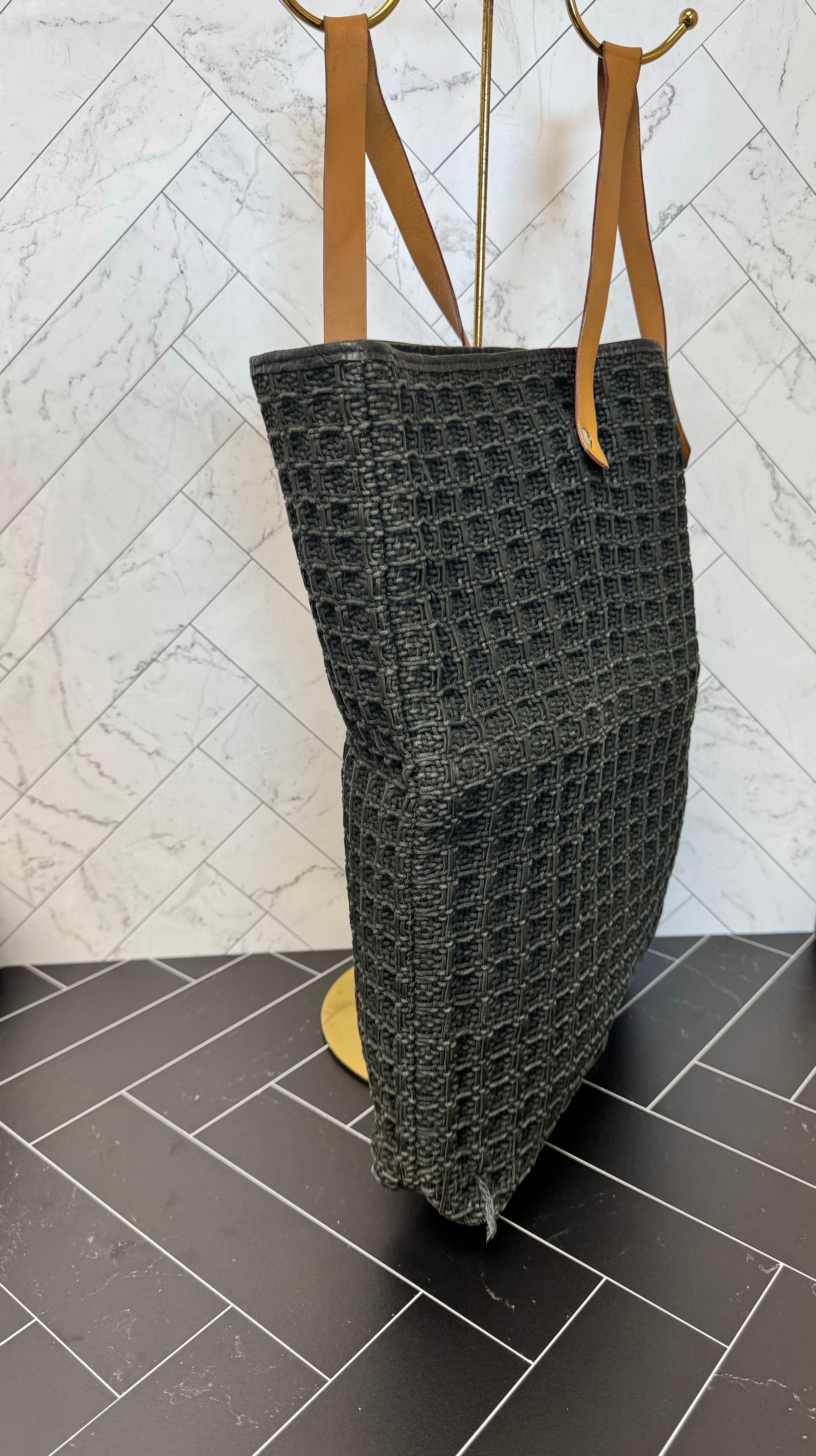 Hermès Amedaba Black Tote