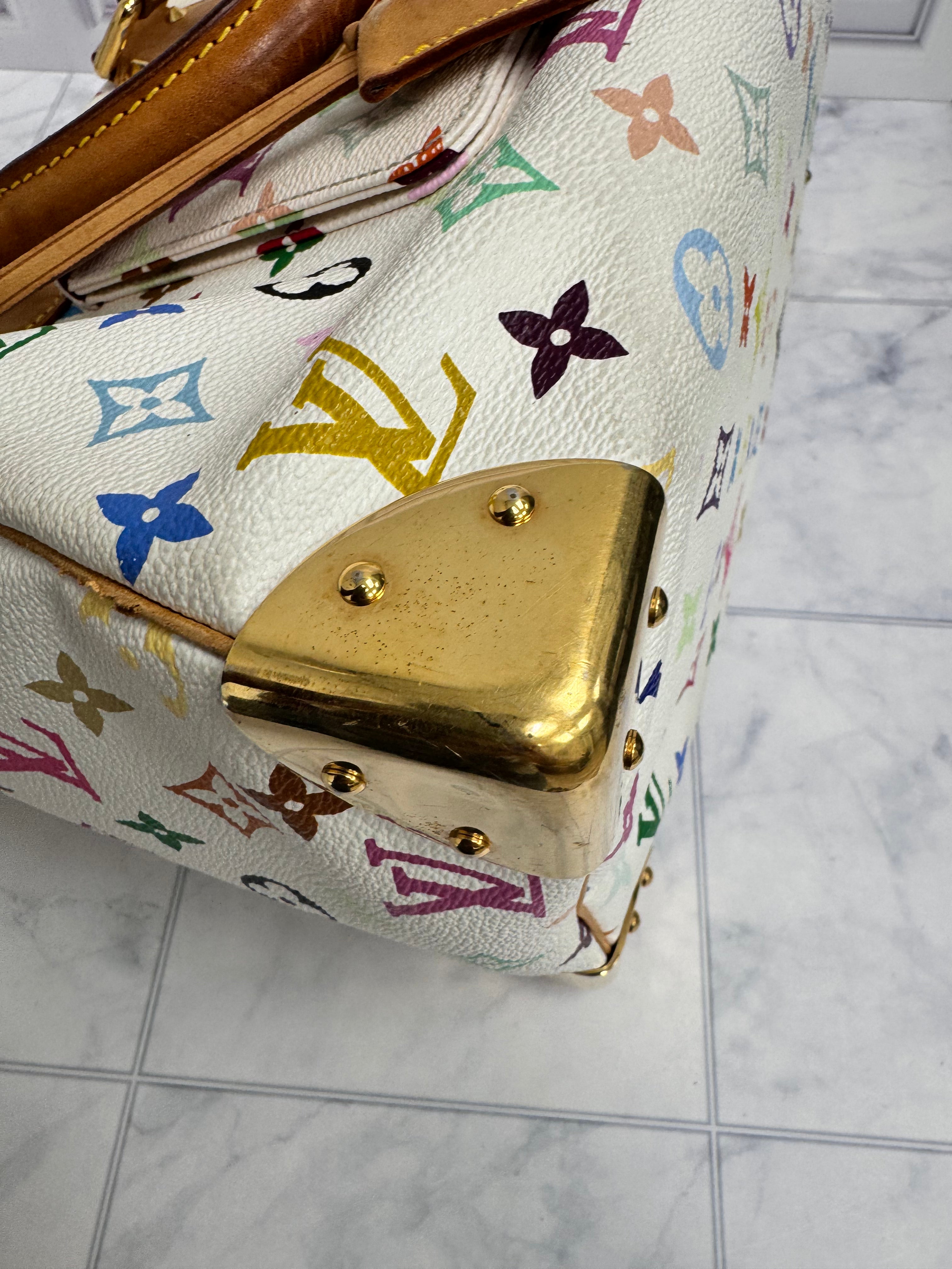 *DONS DROP* Louis Vuitton White Multicolor Monogram Speedy 30