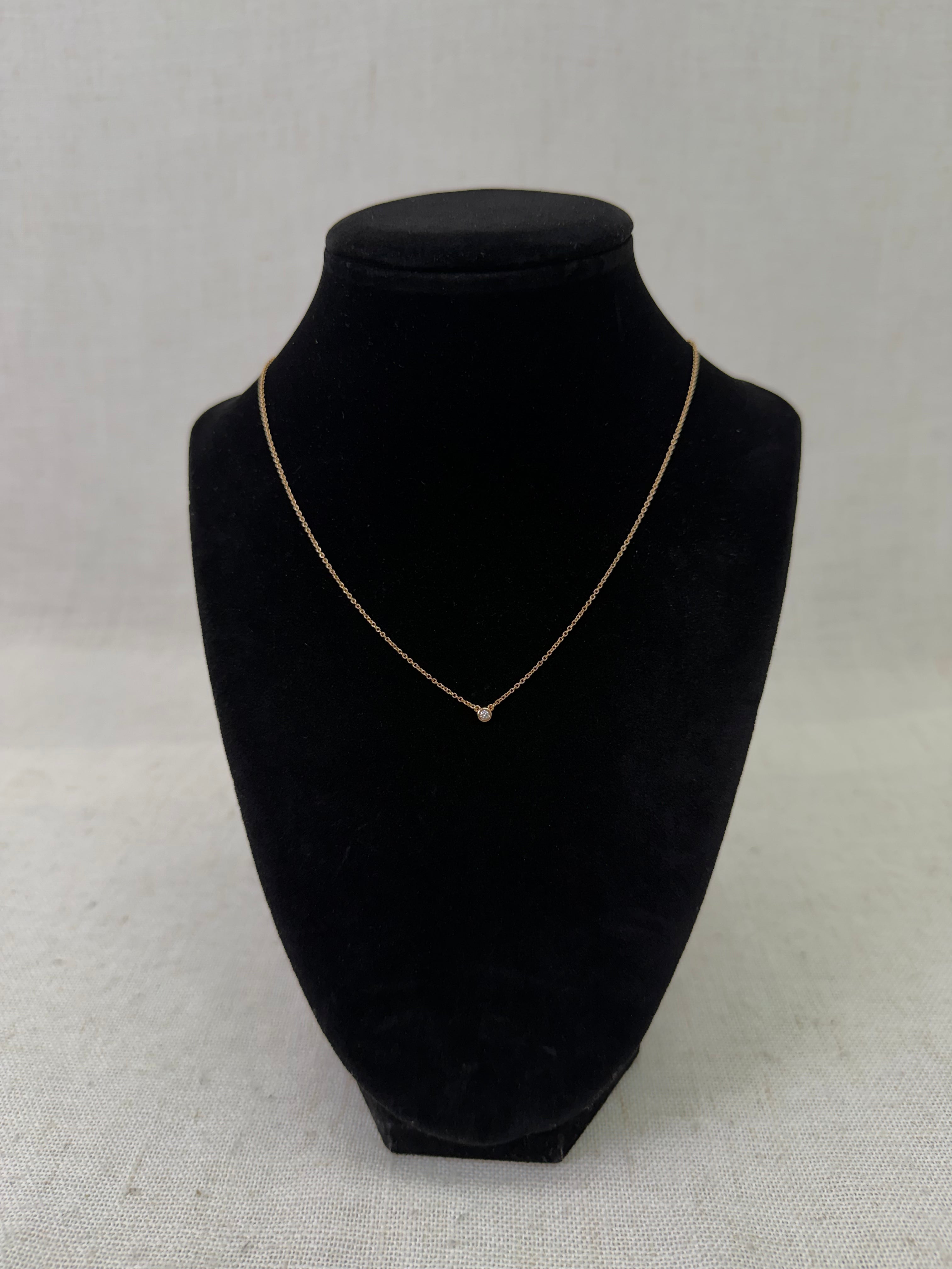 Tiffany & Co. x Elsa Peretti 18K Rose Gold Diamonds by the Yard Necklace
