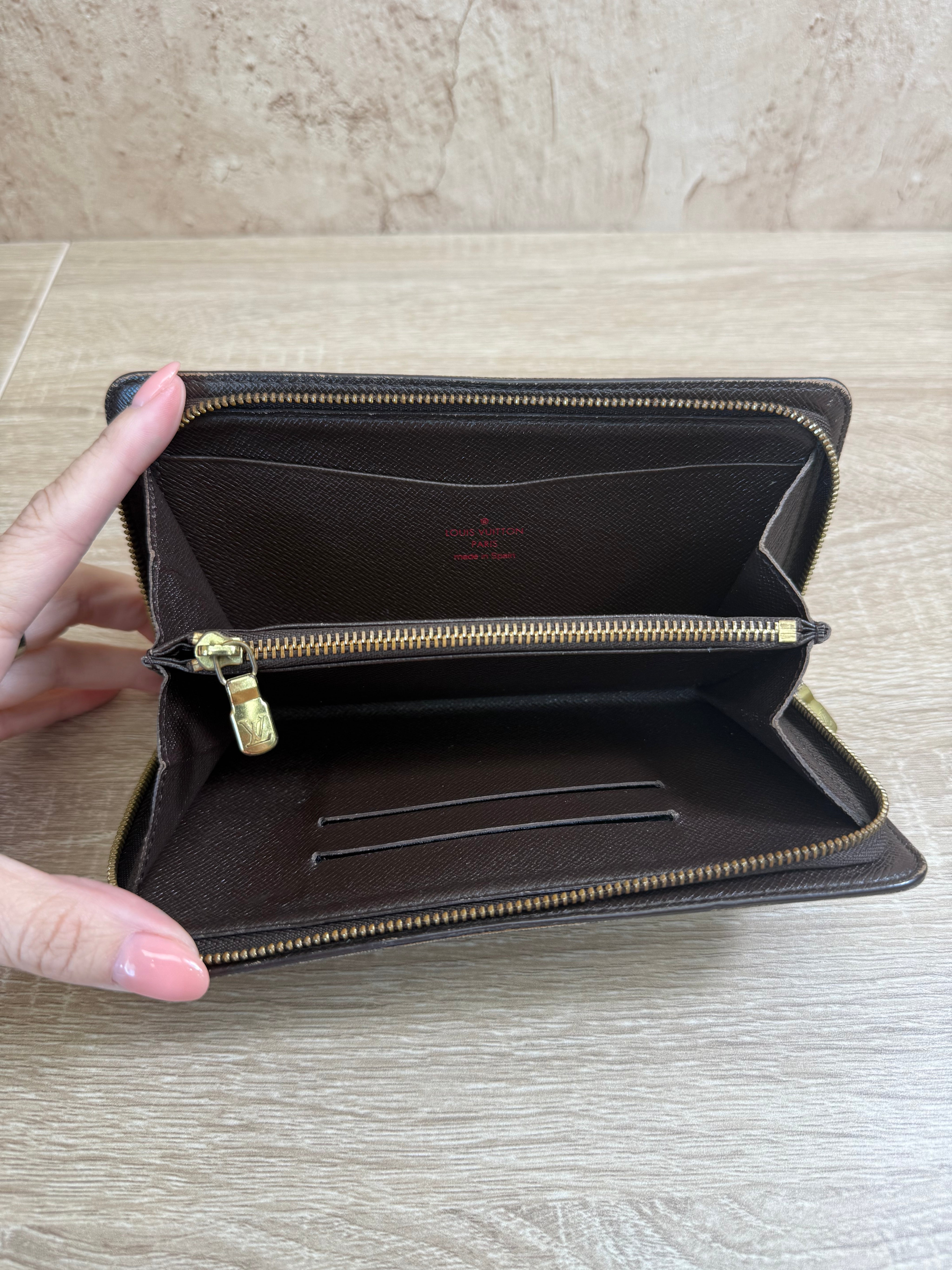 Louis Vuitton Damier Ebene Zippy Long Wallet