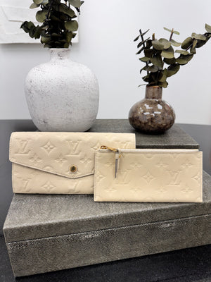 Louis Vuitton Cream Empreinte Curieuse Long Wallet