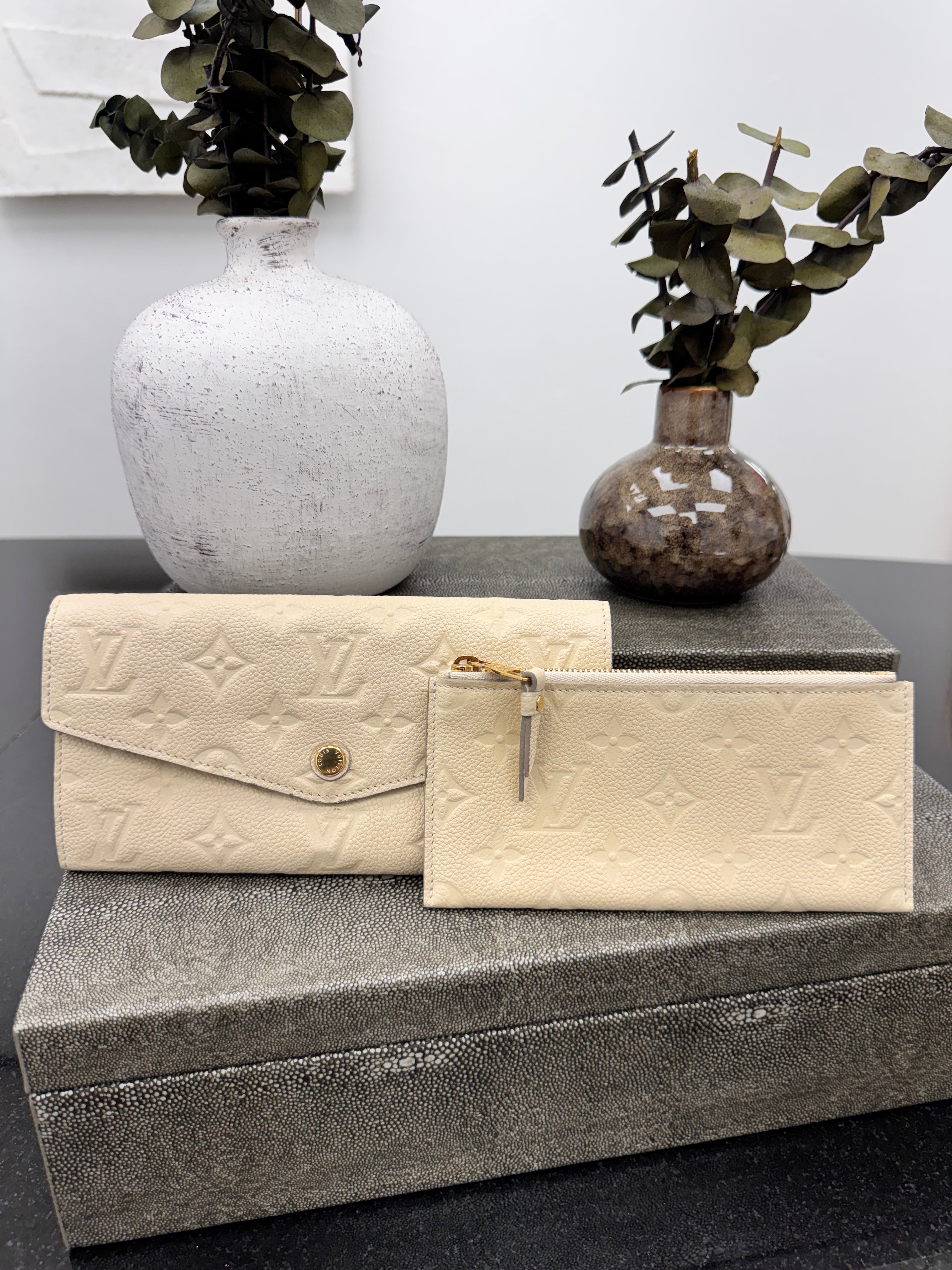 Louis Vuitton Cream Empreinte Curieuse Long Wallet