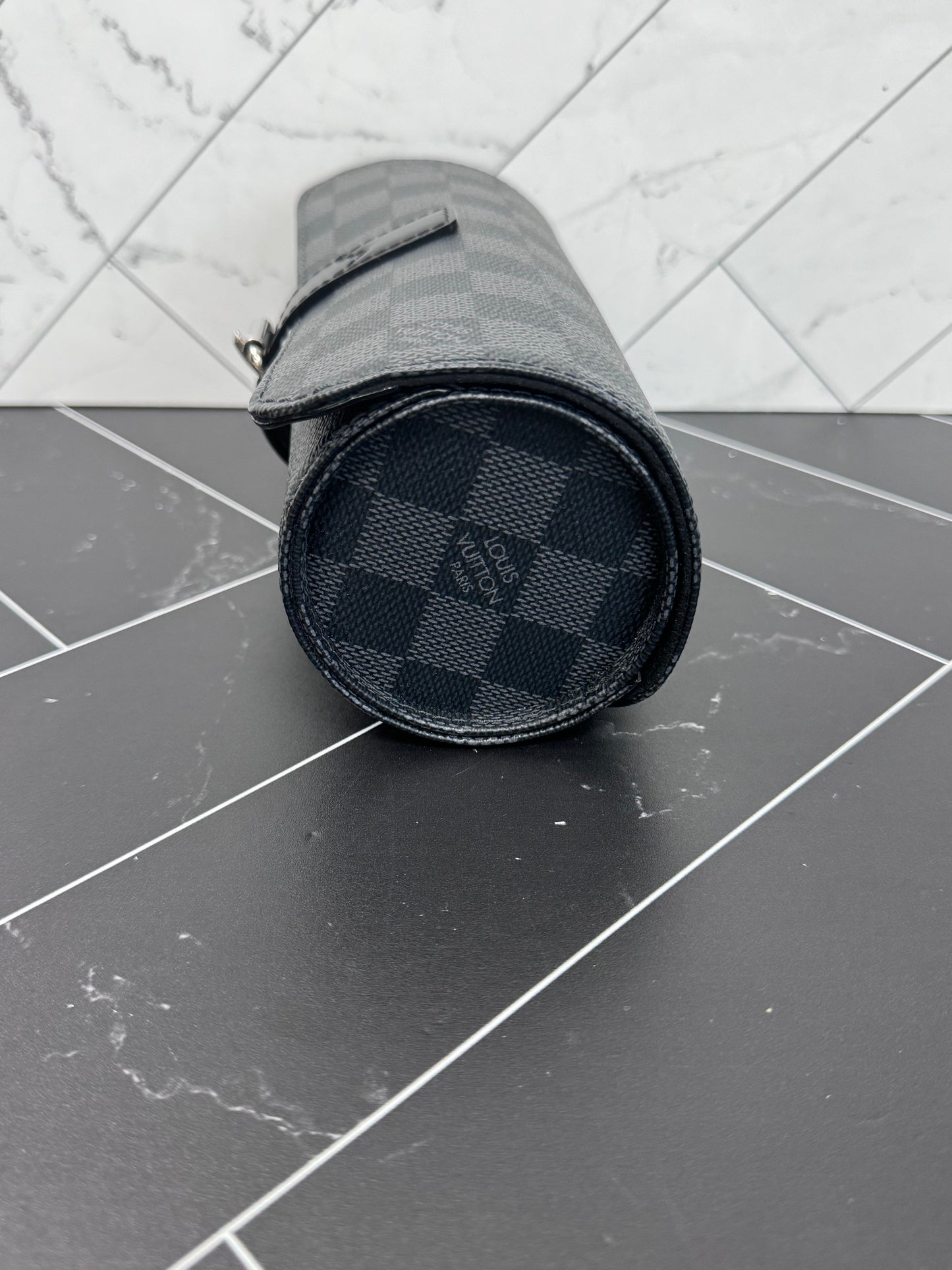 BRAND NEW- Louis Vuitton Damier Graphite 3 Watch Roll