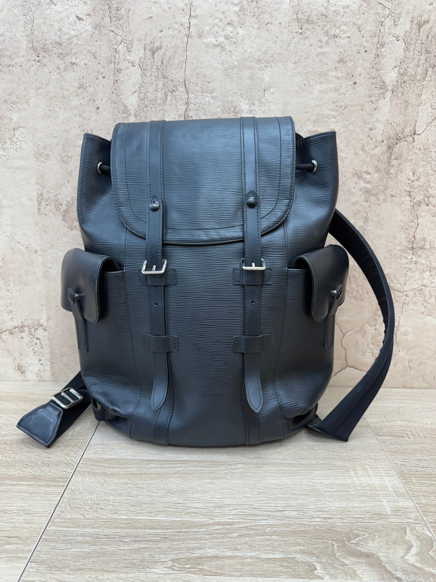 Louis Vuitton Black Epi Christopher Backpack