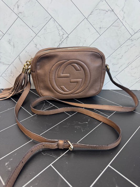 Gucci Brown Leather Soho Crossbody Bag