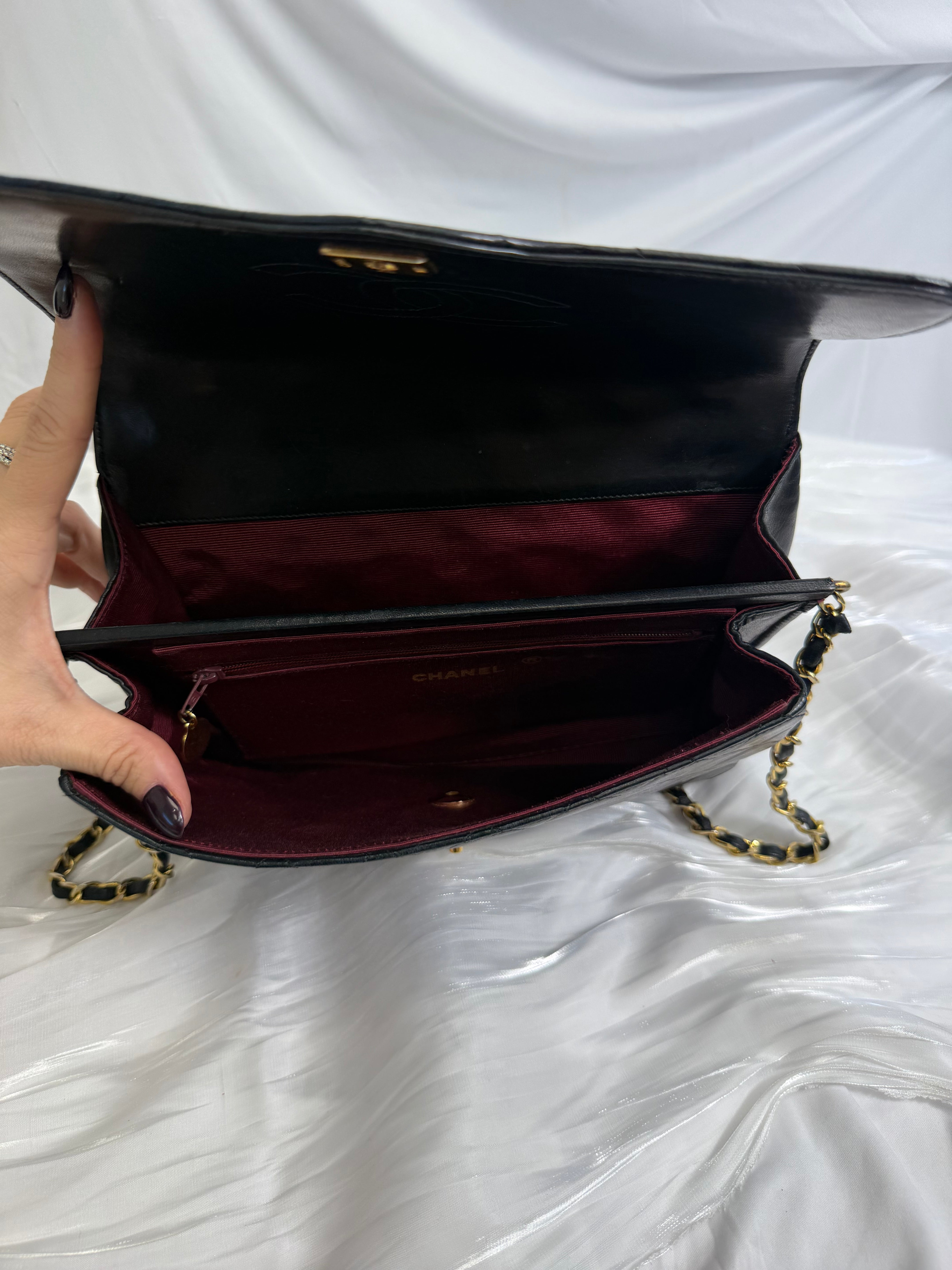 Chanel Black Calfskin Flap Bag