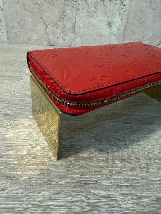 Louis Vuitton Red Monogram Vernis Zippy Wallet