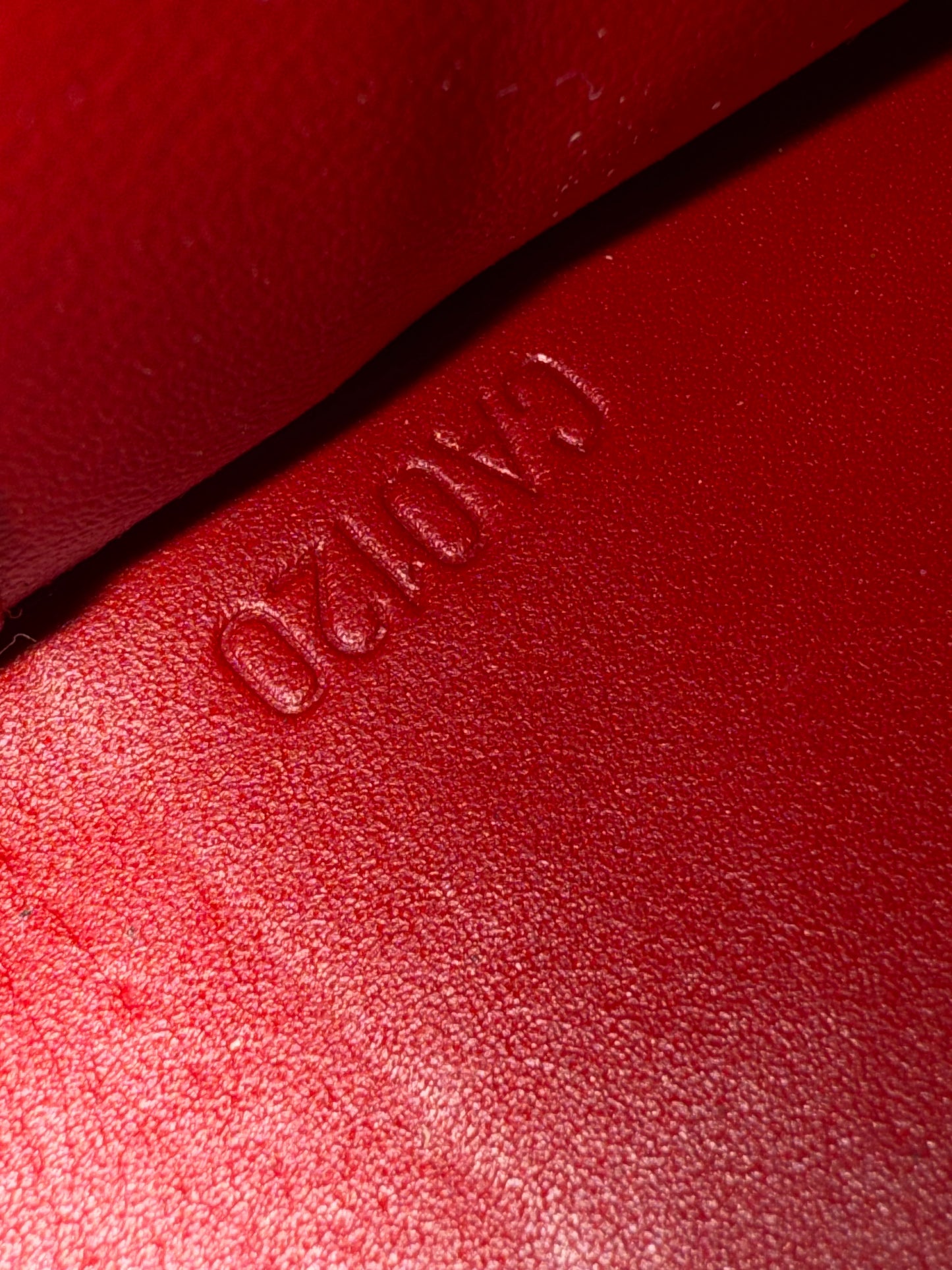 Louis Vuitton Red Vernis Zippy Wallet